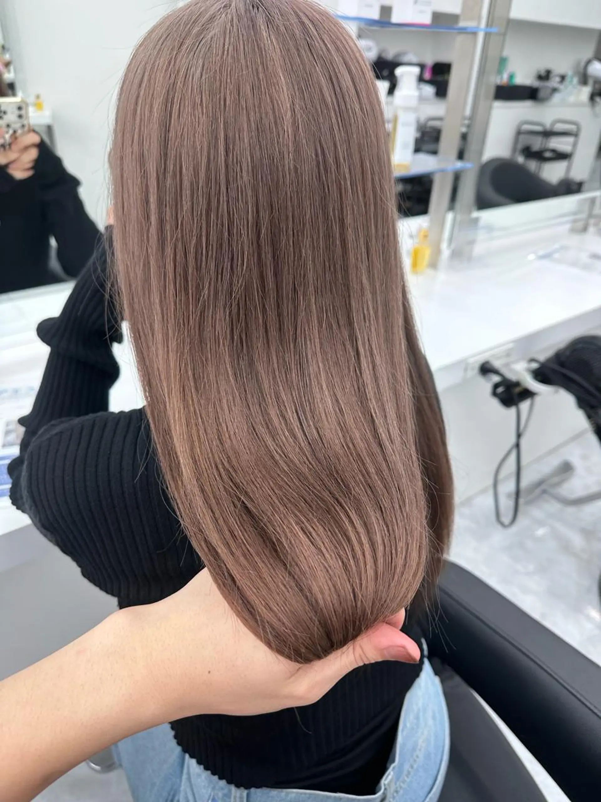 ロング カラー ケアブリーチ 韓国レイヤーKYONのヘアスタイル