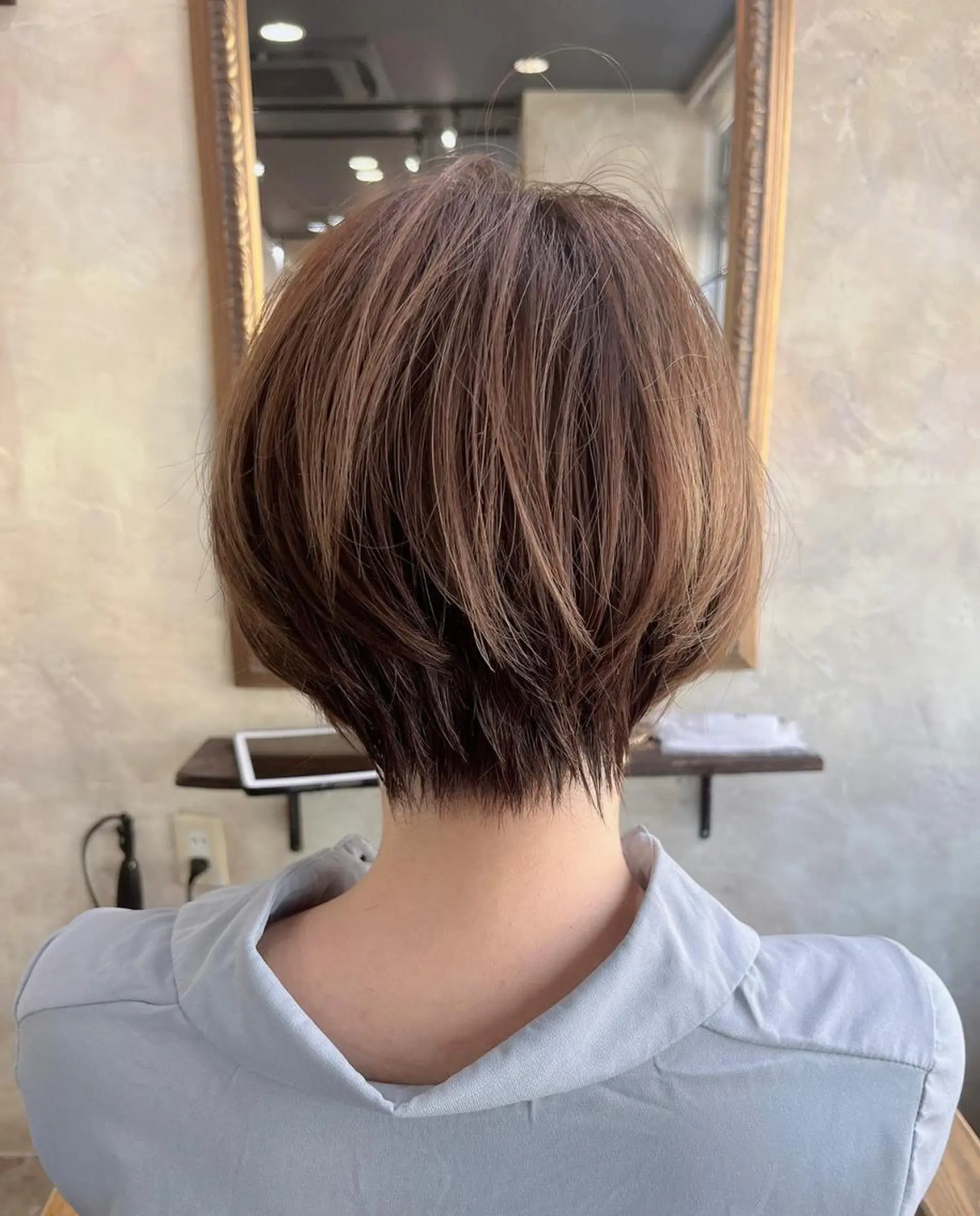 ショート カラー パーマ アディクシーカラー アッシュ バレイヤージュ ミストバング ブリーチ カット ヘアカラー トリートメント 【N°deseo】 吉祥寺のヘアスタイル