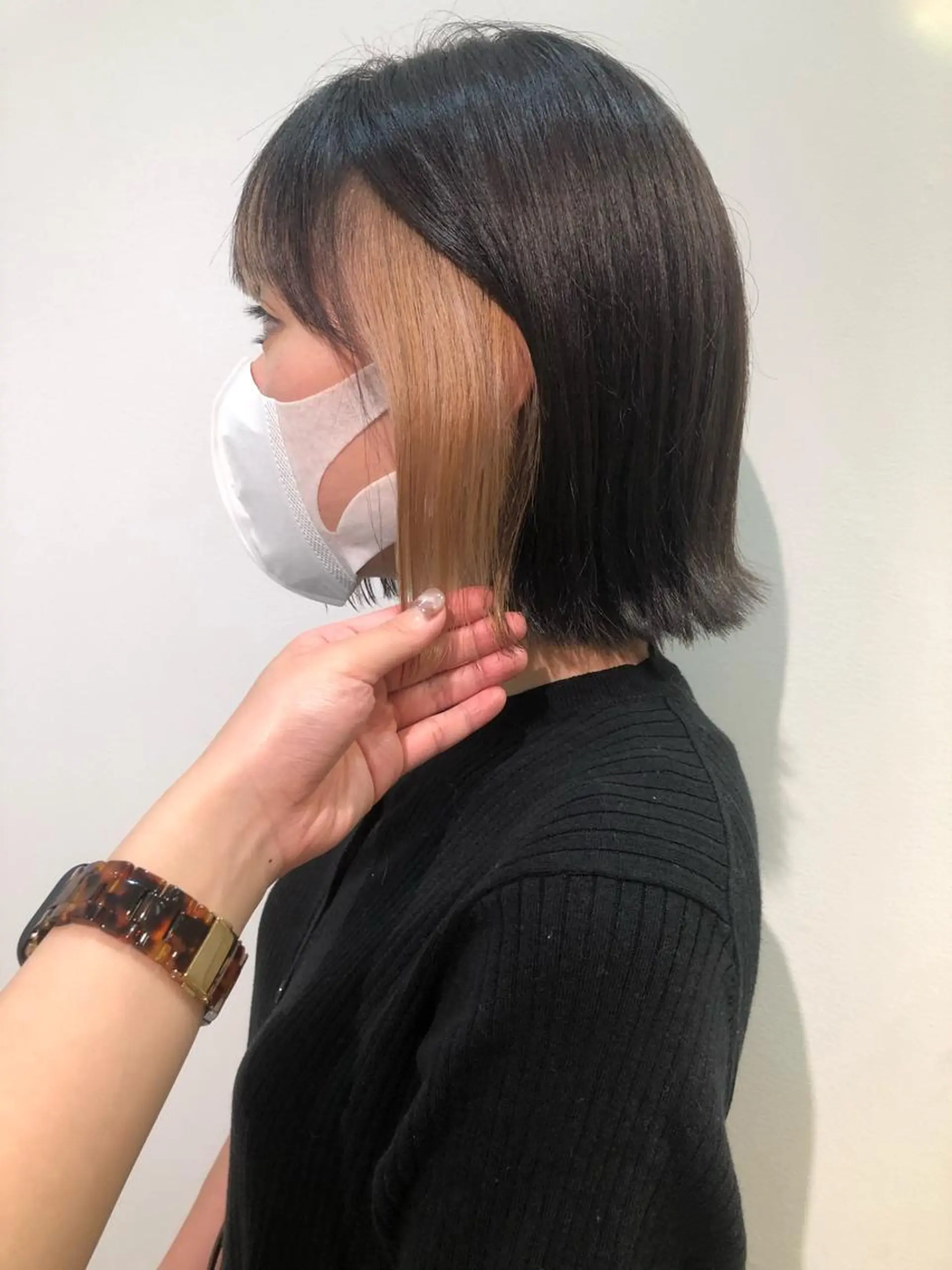 ミディアム カラー ベージュカラー ボブ ヘアカラー レイヤー/お顔まわり 暖色カラー🍑Amiのその他イメージ