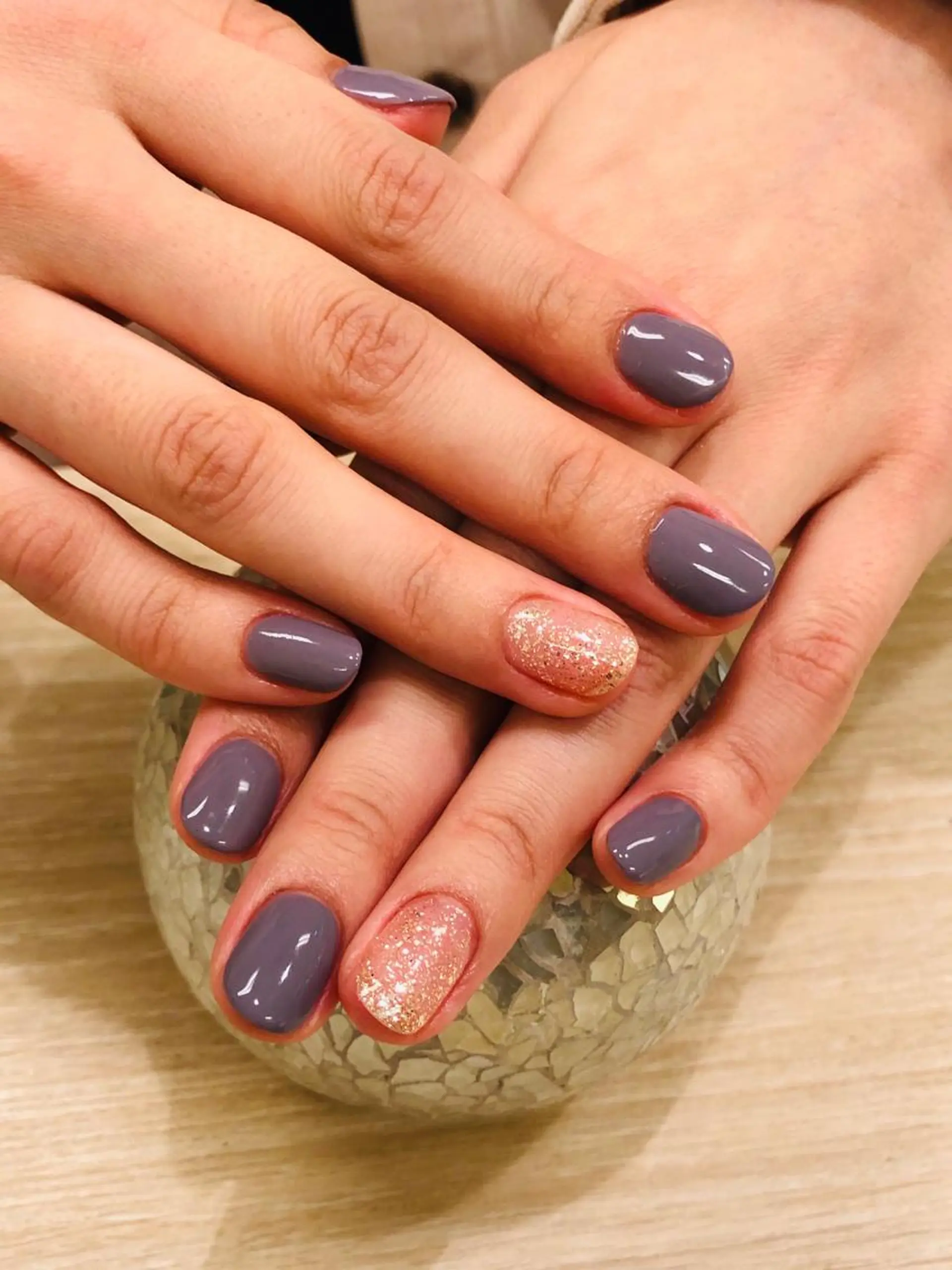 ネイル ラメ(グリッター) シンプルネイル pro.M ☆Kinukaのネイルデザイン