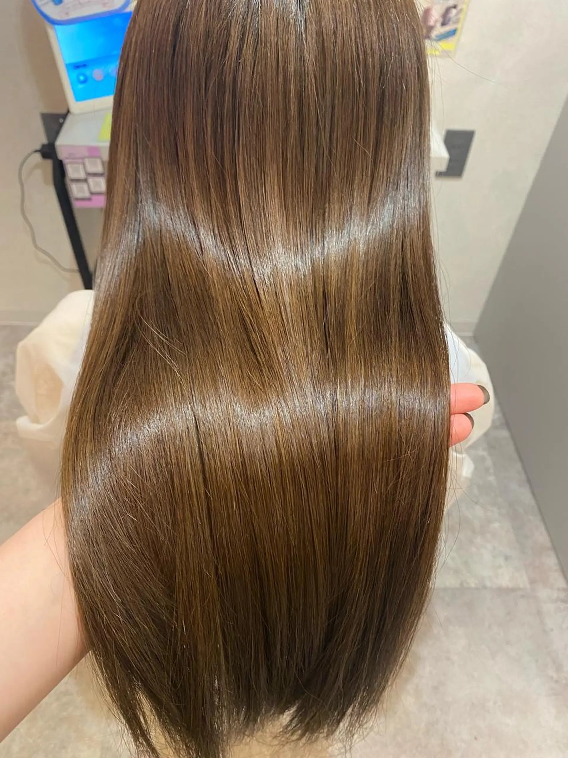 ロング カット ヘアカラー トリートメント 韓国風🫧髪質改善 Bonheur辻結凪のヘアスタイル