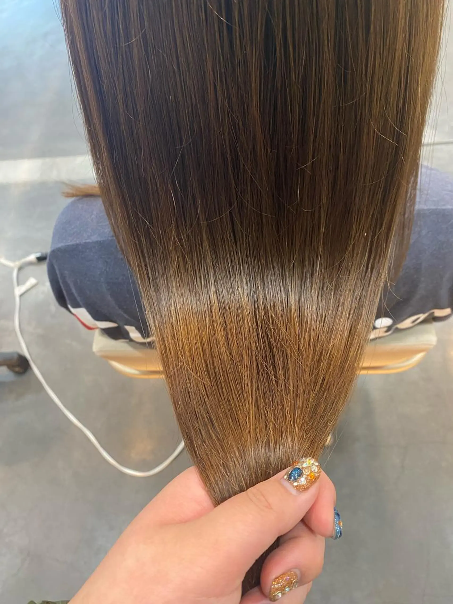 セミロング カラー アディクシーカラー グレージュ オリーブグレージュ オリーブグレー 髪質改善 ヘアカラー トリートメント BLENDby happiness所属・KAORU/絹髪 /髪質改善/奈良のヘアスタイル