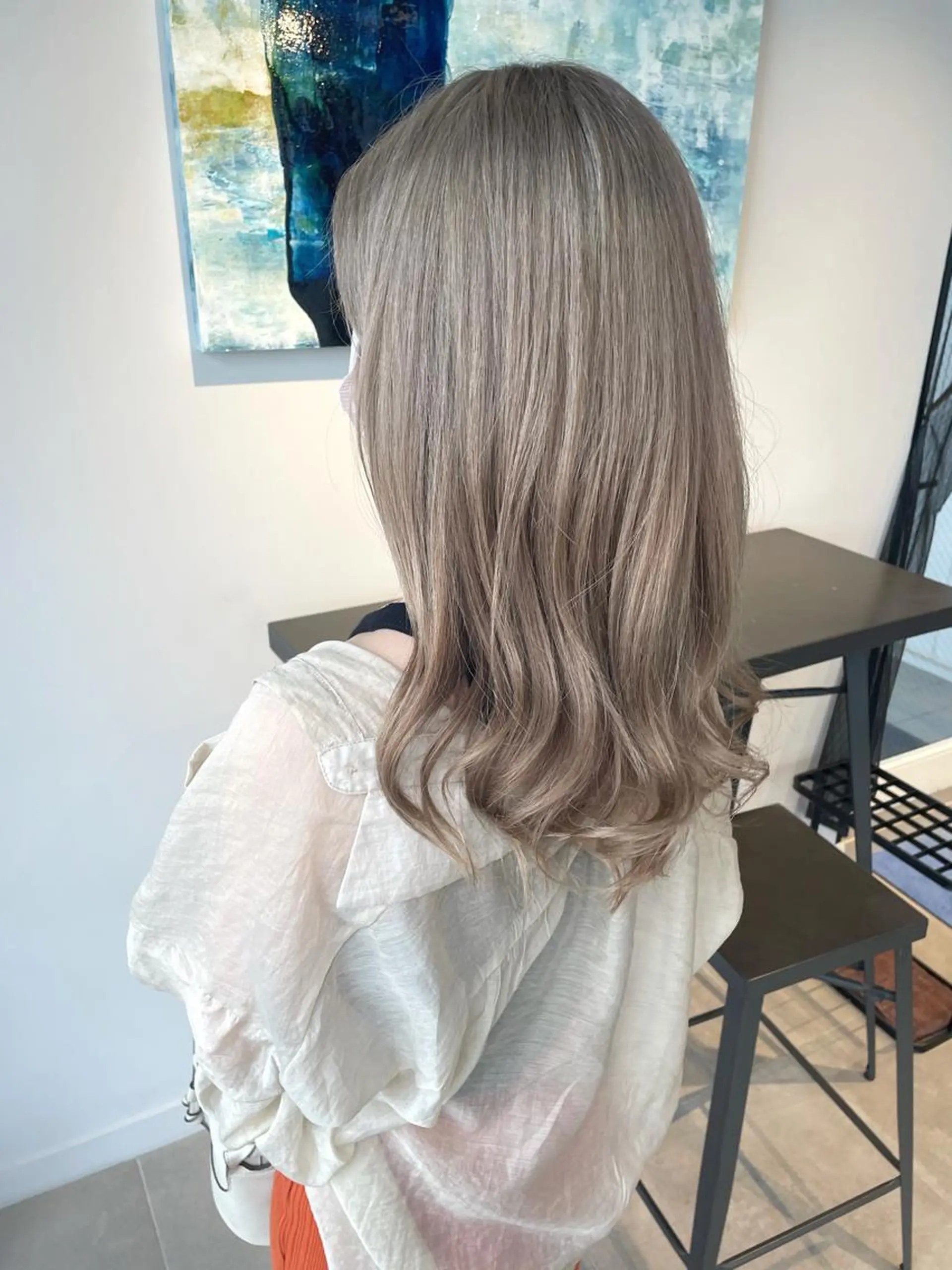 ミディアム カラー カット ヘアカラー トリートメント レイヤー/髪質改善カ ラ-🤍津田奈々美‎のヘアスタイル