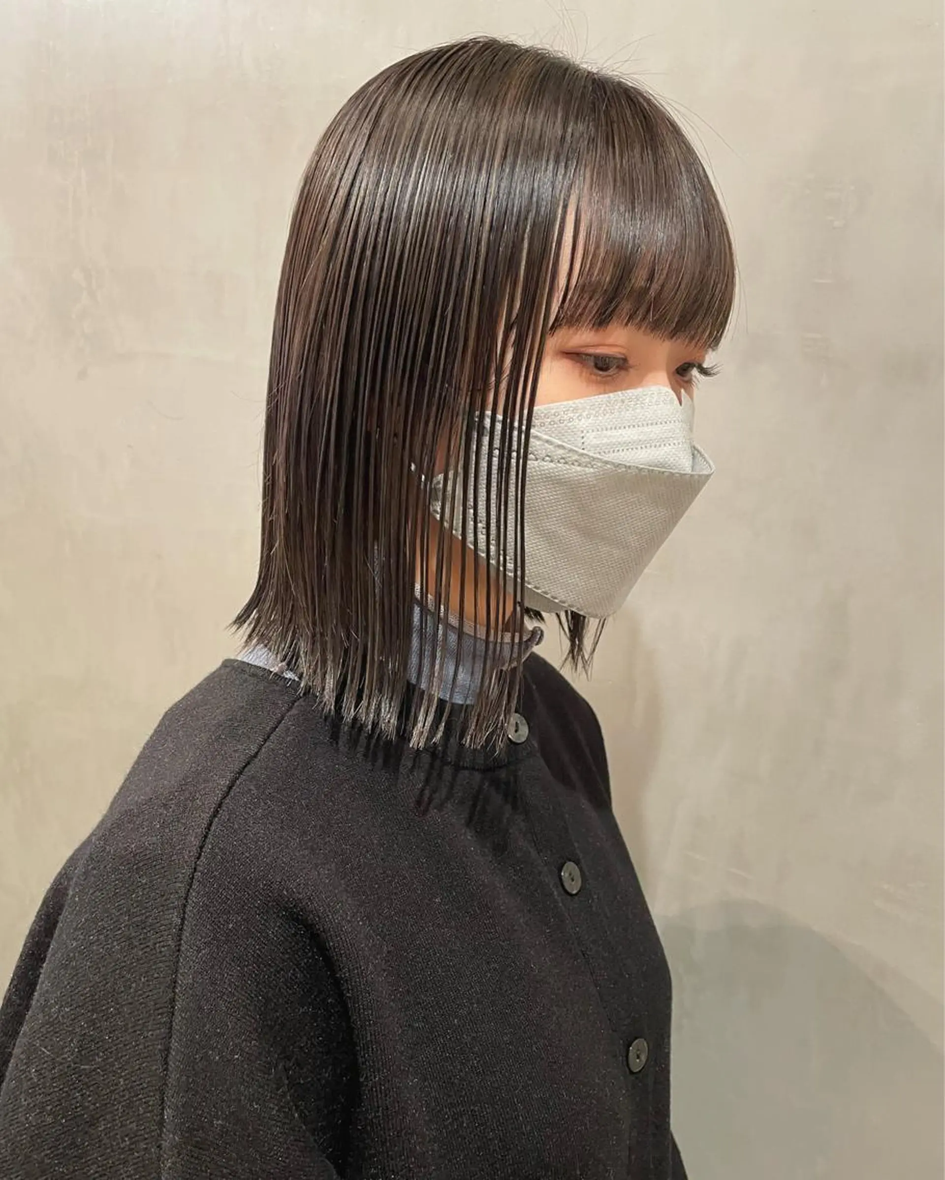 ミディアム カラー 透明感カラー ハイライトカラー ハイライト ヘアカラー トリートメント 優 作のヘアスタイル