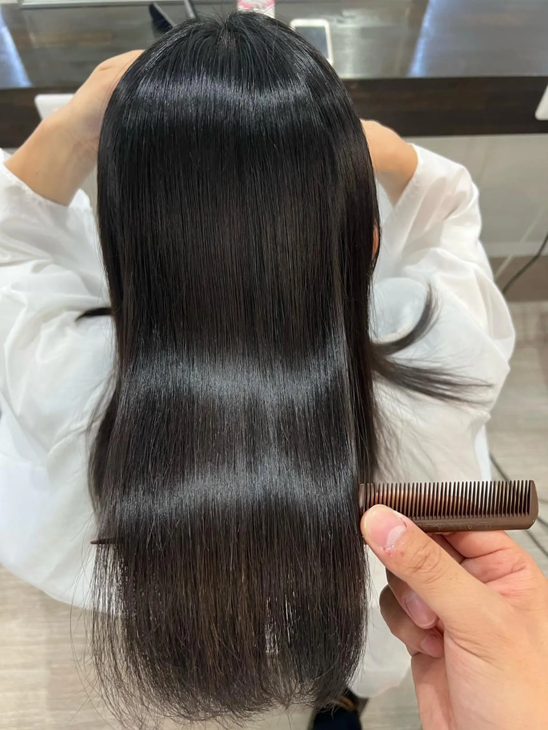 セミロング カット 縮毛矯正 トリートメント TSUBAKI /グランディールのヘアスタイル