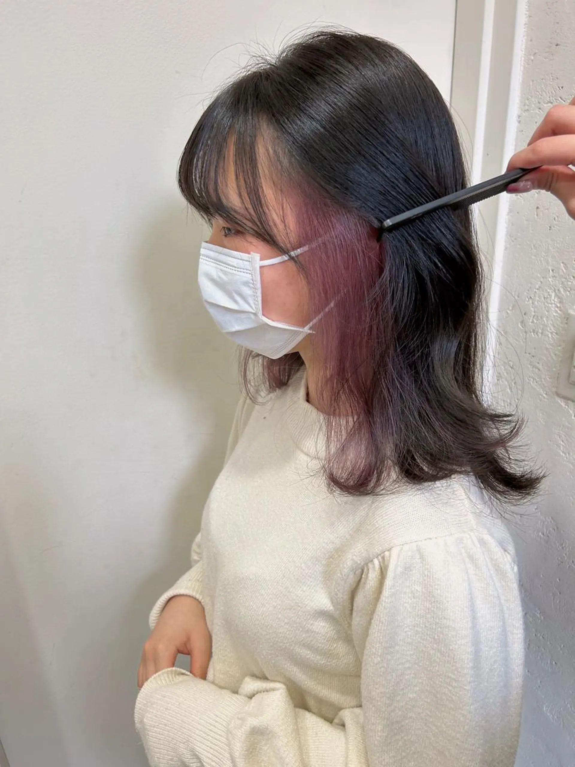 ミディアム ヘアカラー NANAMI/透け感 /グレージュのヘアスタイル