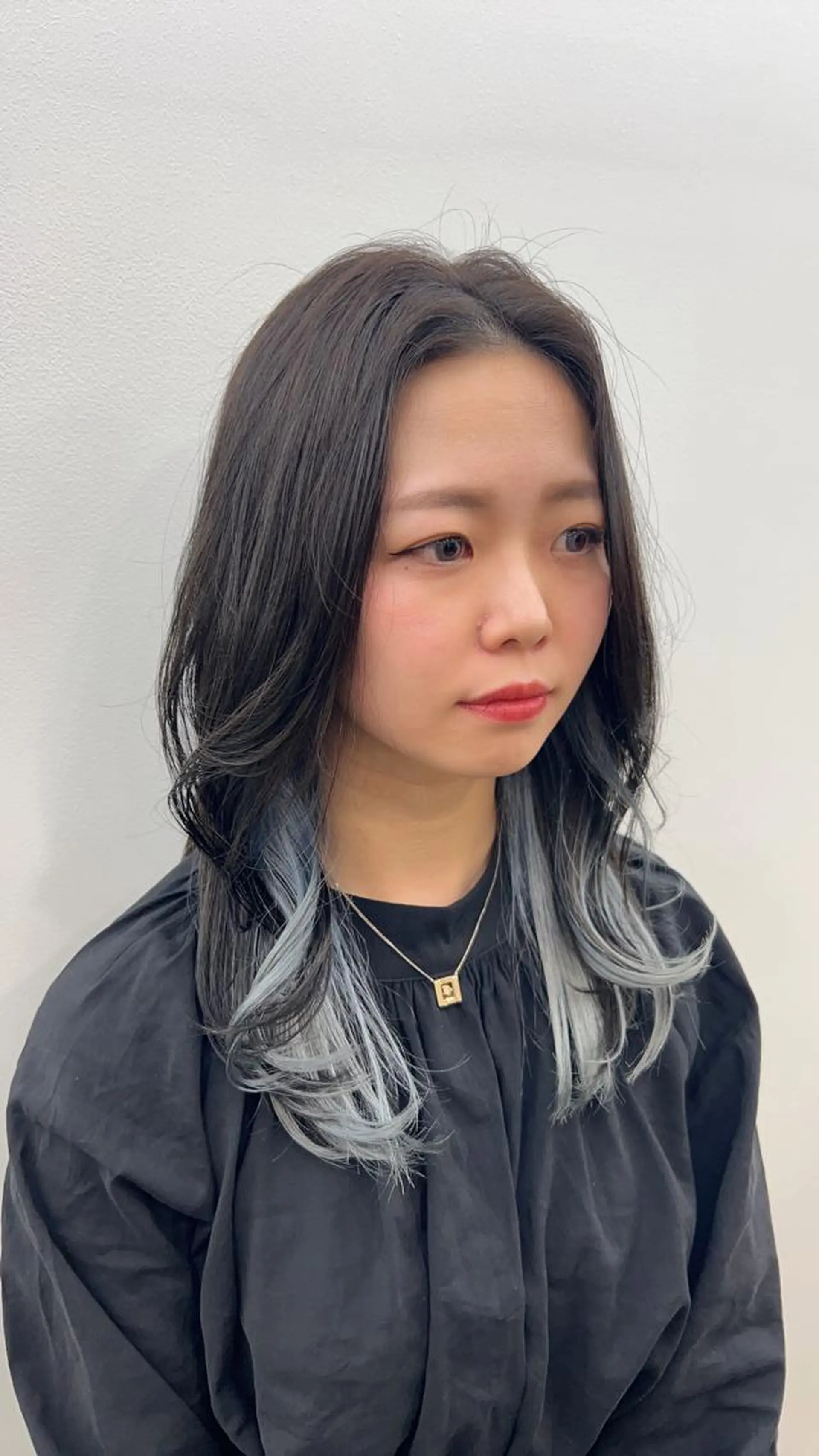 ミディアム カット ヘアカラー エクステ MiRI💜地毛級 エクステ✖似合わせ技のヘアスタイル
