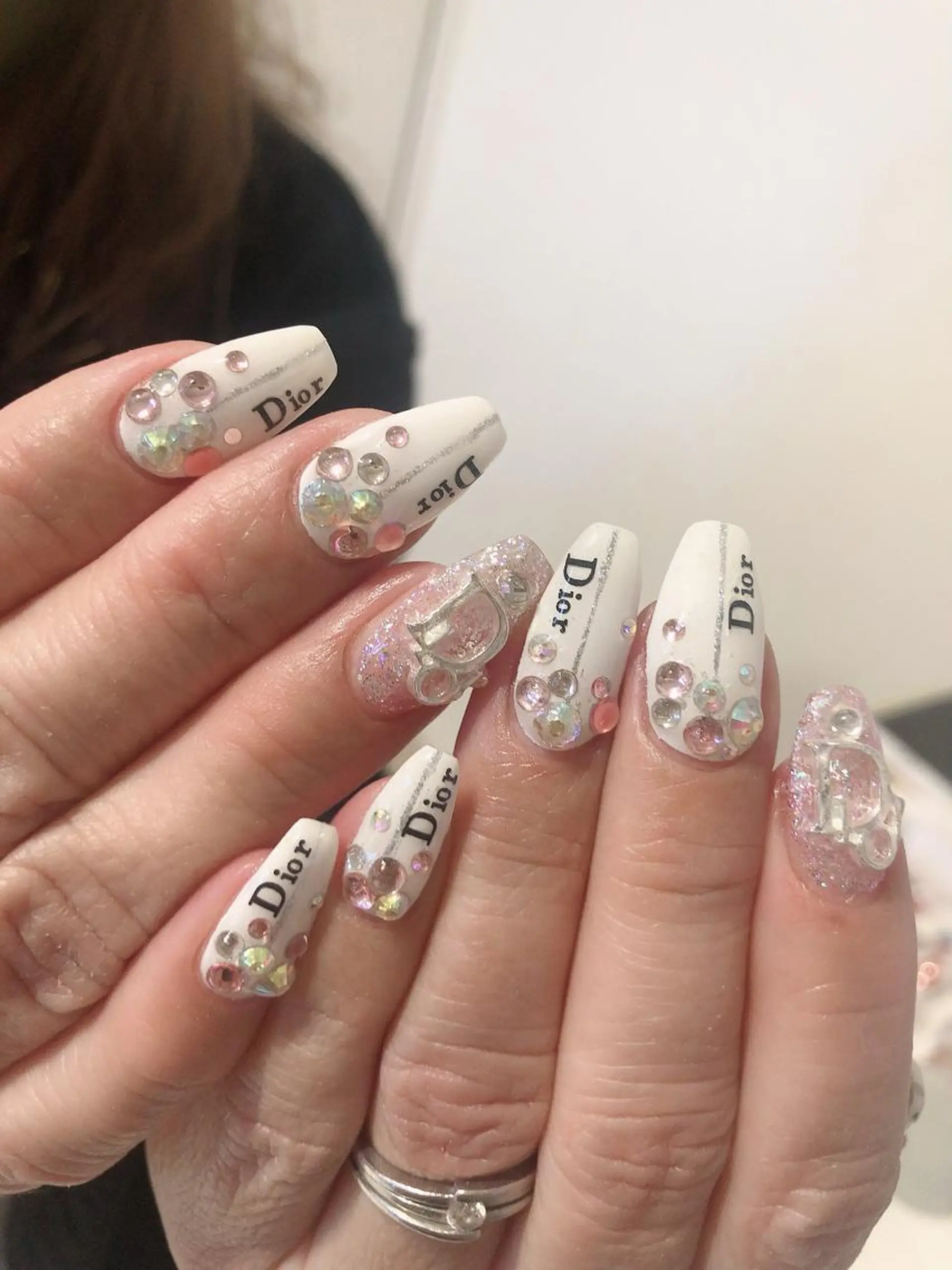 dior♡ネイルset Pink Dior nail set for Vday💕💕 Search