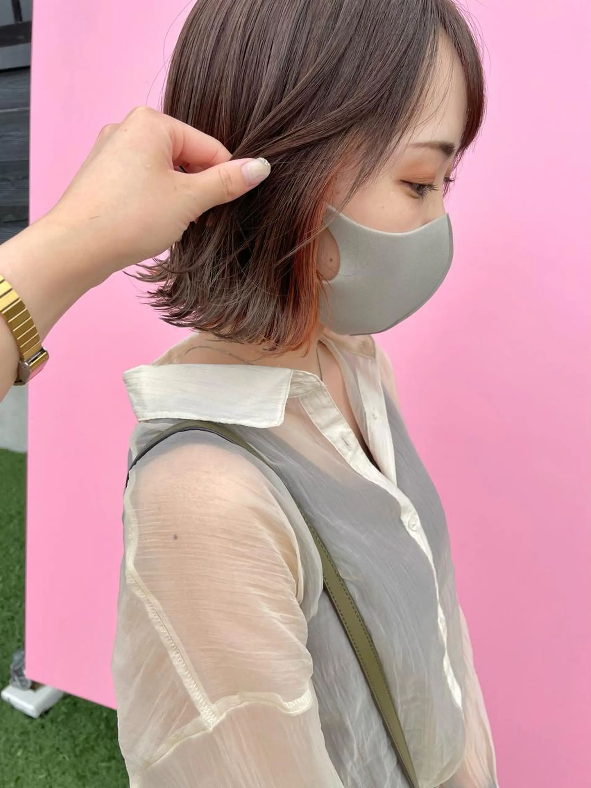 ショート カラー ヘアカラー 遠藤 愛莉のヘアスタイル