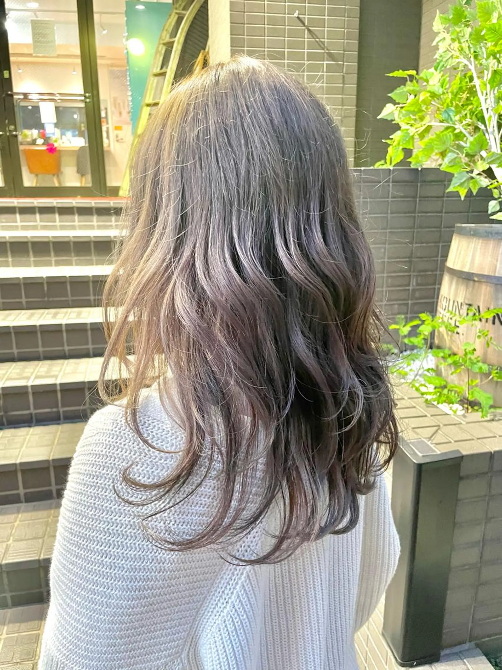 セミロング カラー ヘアアレンジ グレージュ シアーグレージュ レイヤーカット ウルフカット ウルフレイヤー ヘアカラー 🧶ブリーチカラー TERU🧶のヘアスタイル