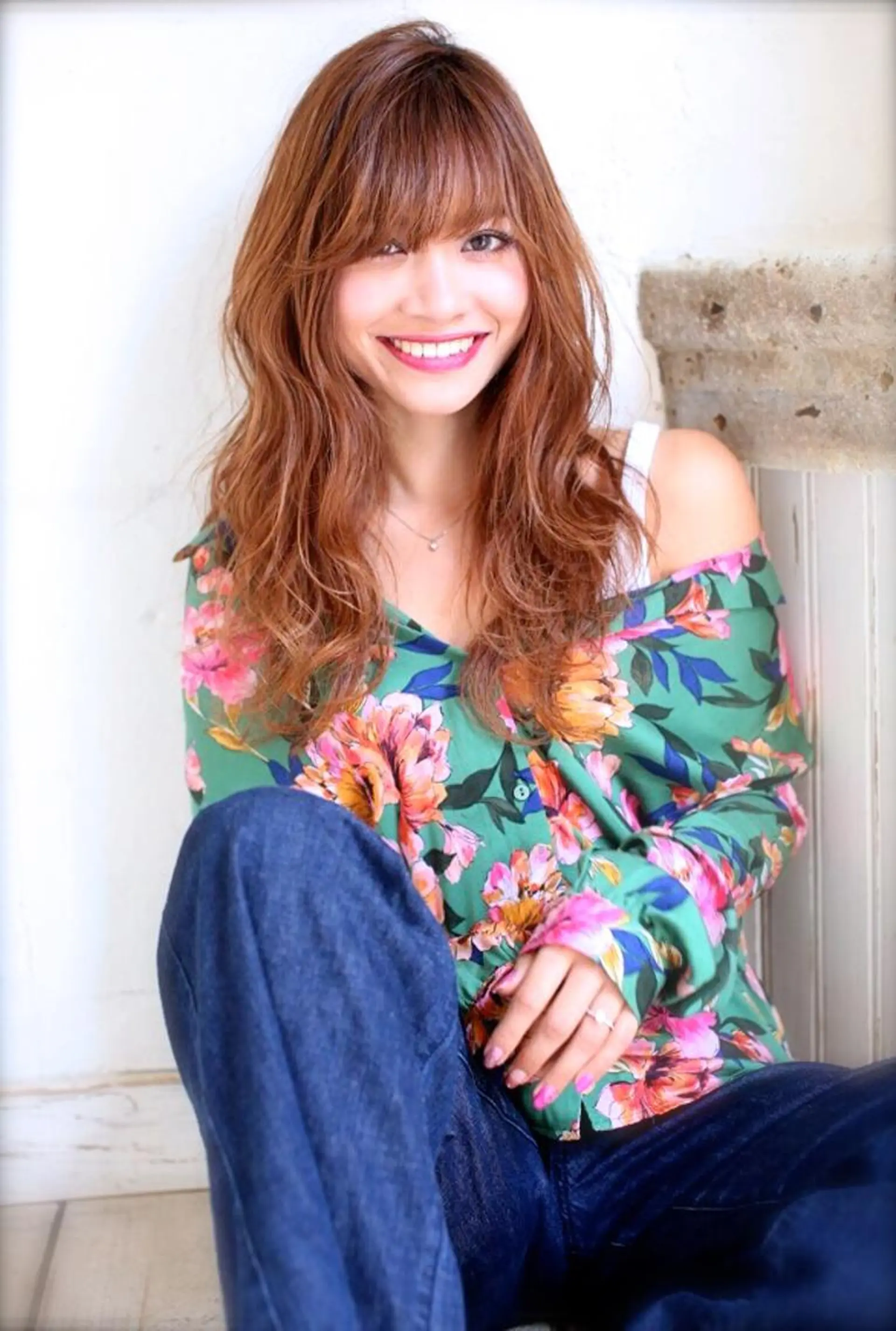 ロング カラー パーマ アッシュ アッシュブラウン ブラウンカラー レイヤーカット カット ヘアカラー パーマ トリートメント 店長【槌矢圭悟】 ボブ/レイヤーのヘアスタイル