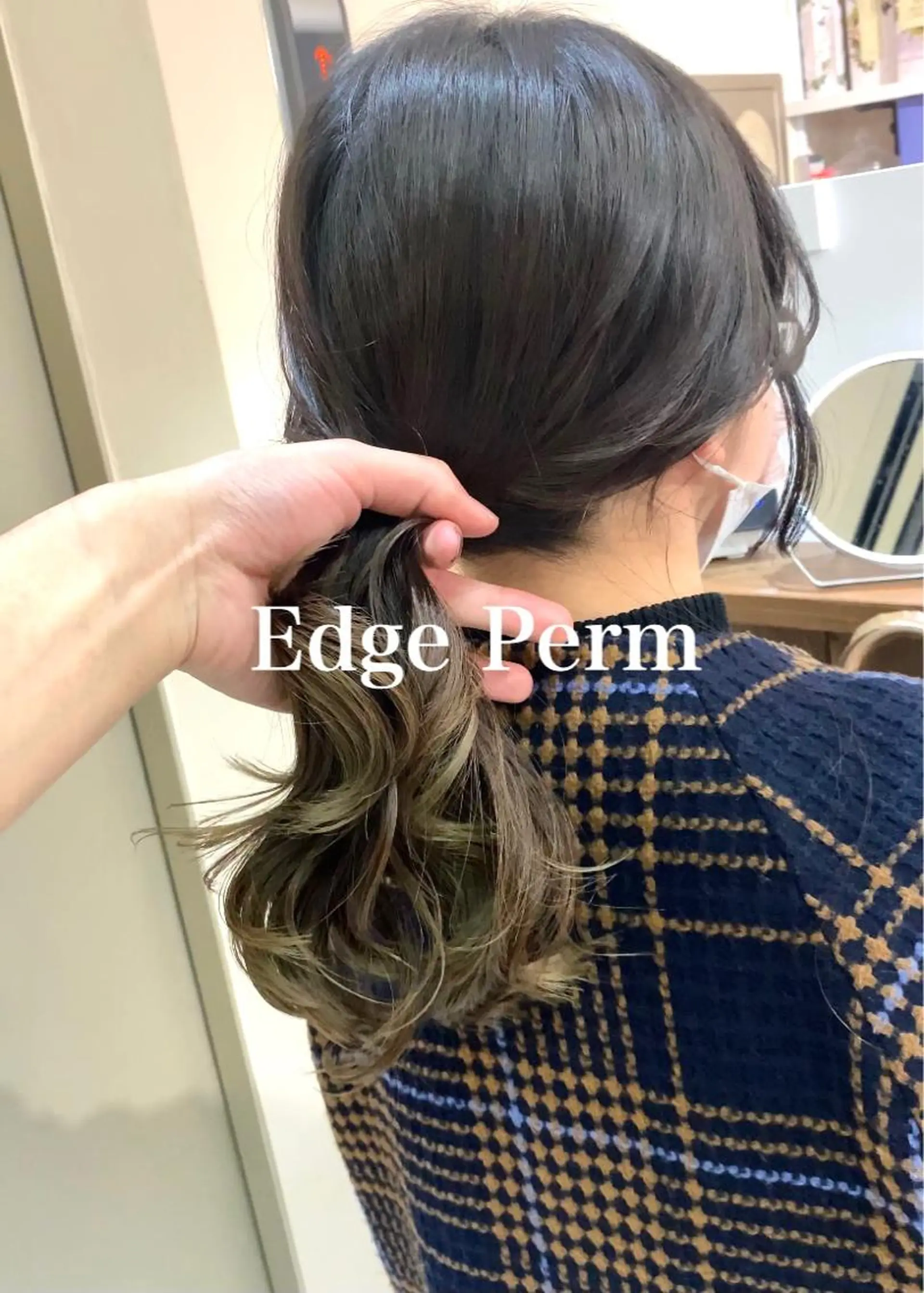 セミロング パーマ セミロングパーマ デジタルパーマ カット パーマ 古沢 新のヘアスタイル