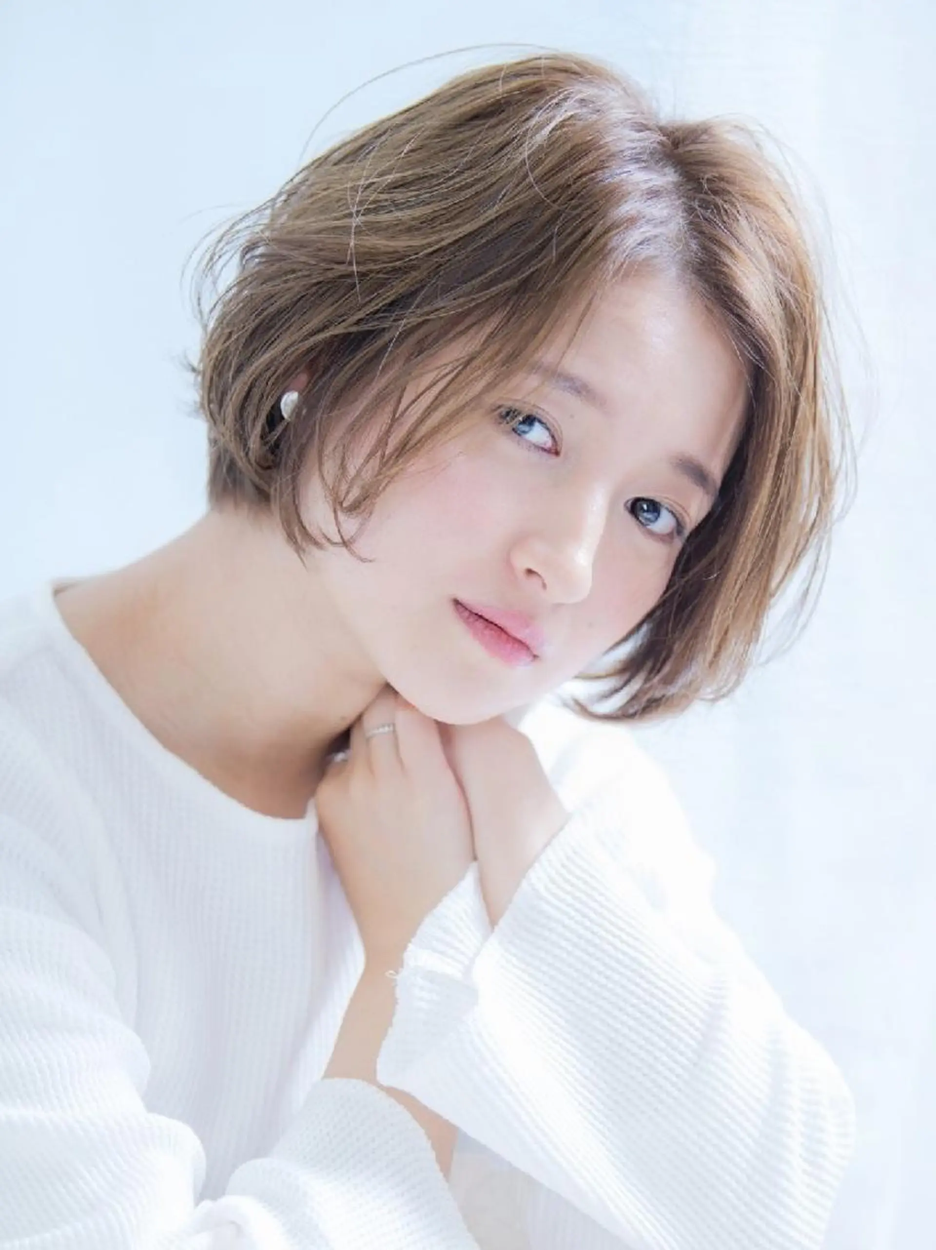 ショート カラー パーマ ショートボブ ボブ ショートヘア レイヤー/髪質改善カ ラ-🤍津田奈々美‎のヘアスタイル