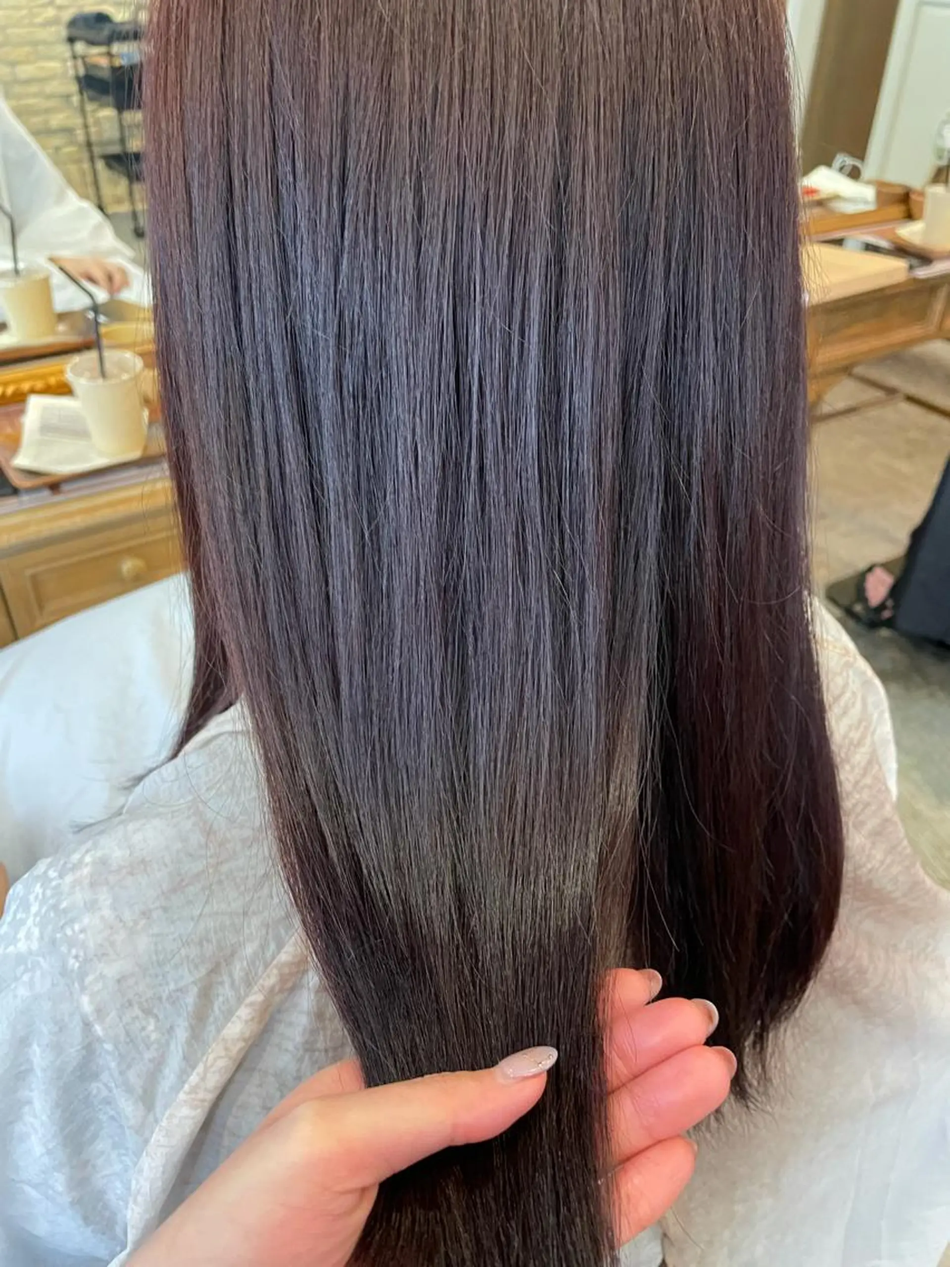 セミロング カラー カット 縮毛矯正 青山 早希🐾のヘアスタイル