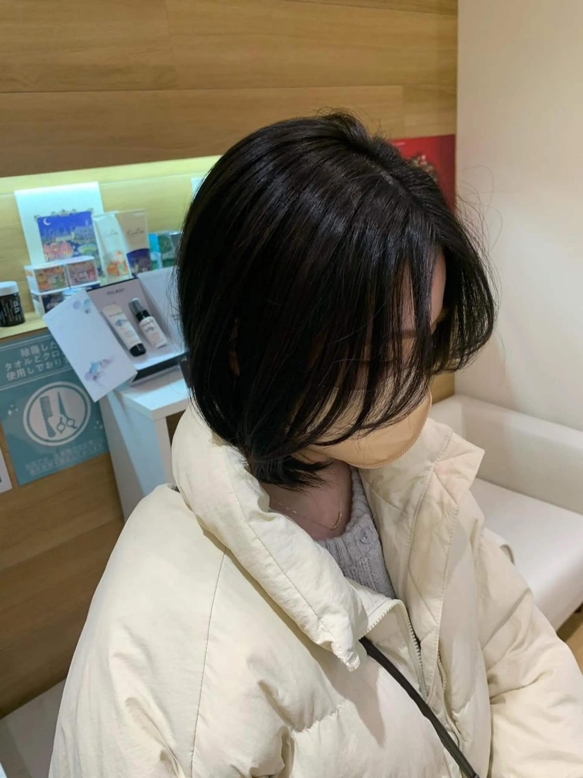 ミディアム カラー 黒髪 ブルーカラー ブルーブラック 全国1位🥇世界5位 小野田　礼花のヘアスタイル