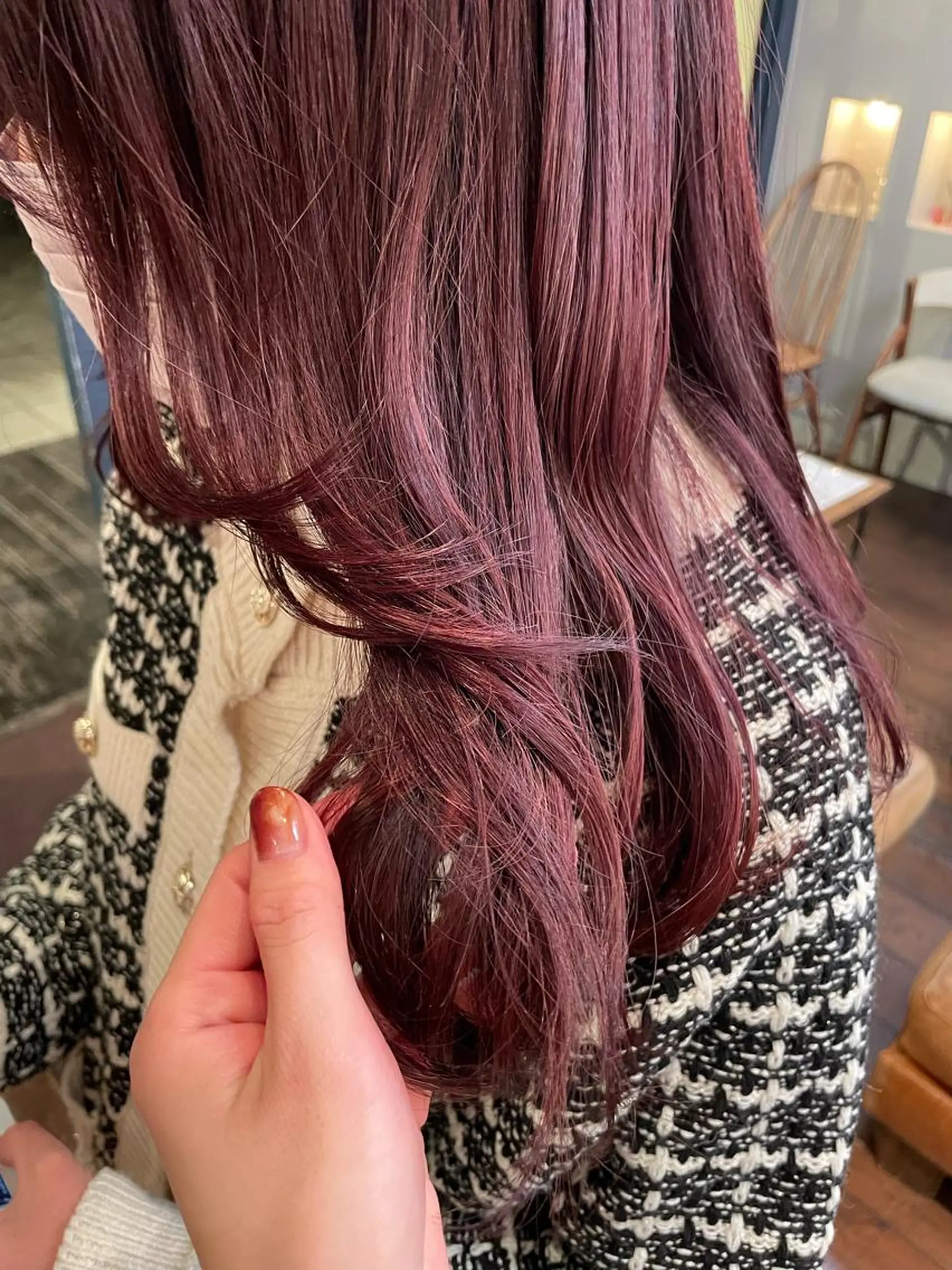 セミロング カラー ヘアアレンジ ヘアカラー kazane｜ 🪽艶感× hairのヘアスタイル