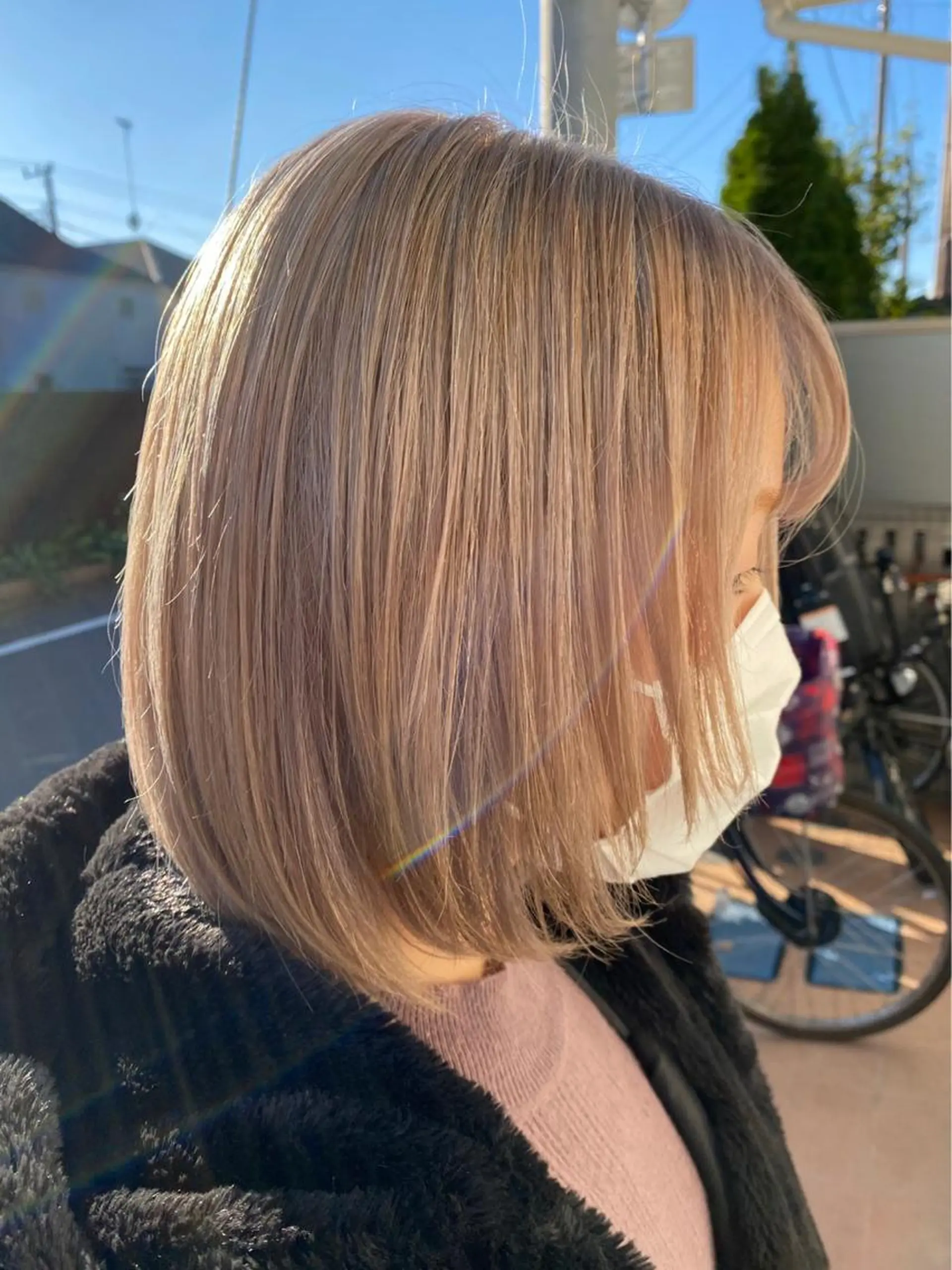 カラー レイヤーカット ハイトーンウエダのヘアスタイル
