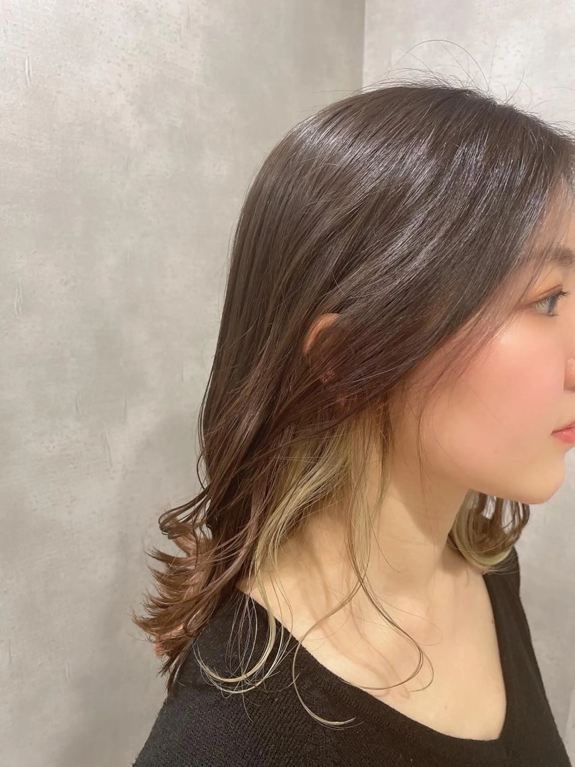 ミディアム カラー カット ヘアカラー トリートメント ヘアセット ✨髪質改善特化サロン ✨グシユキヤ✨のヘアスタイル