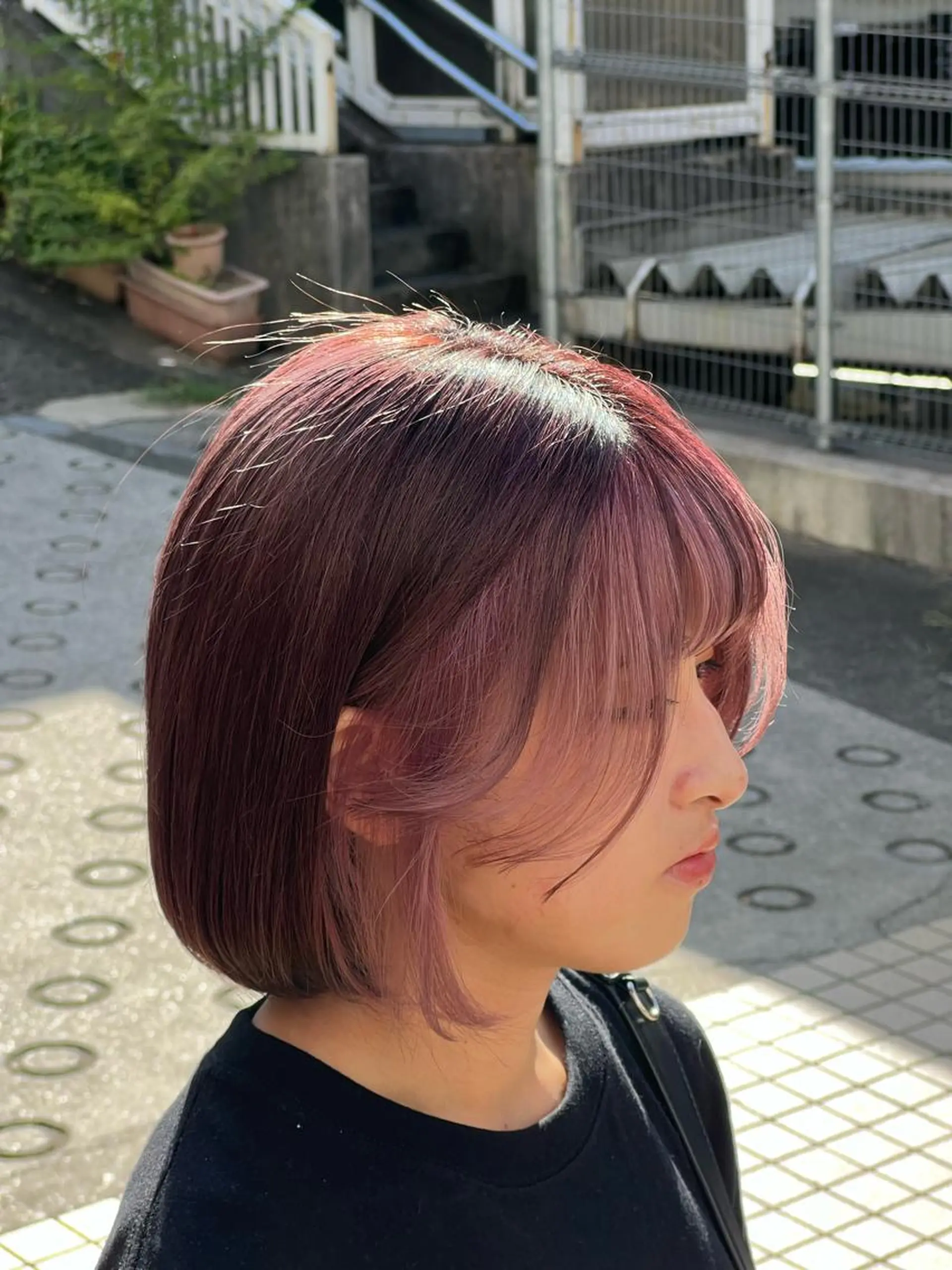 ショート カラー 透明感カラー ピンクカラー ヘアカラー 【髪質改善/縮毛矯正 /カラー】ホサカのヘアスタイル