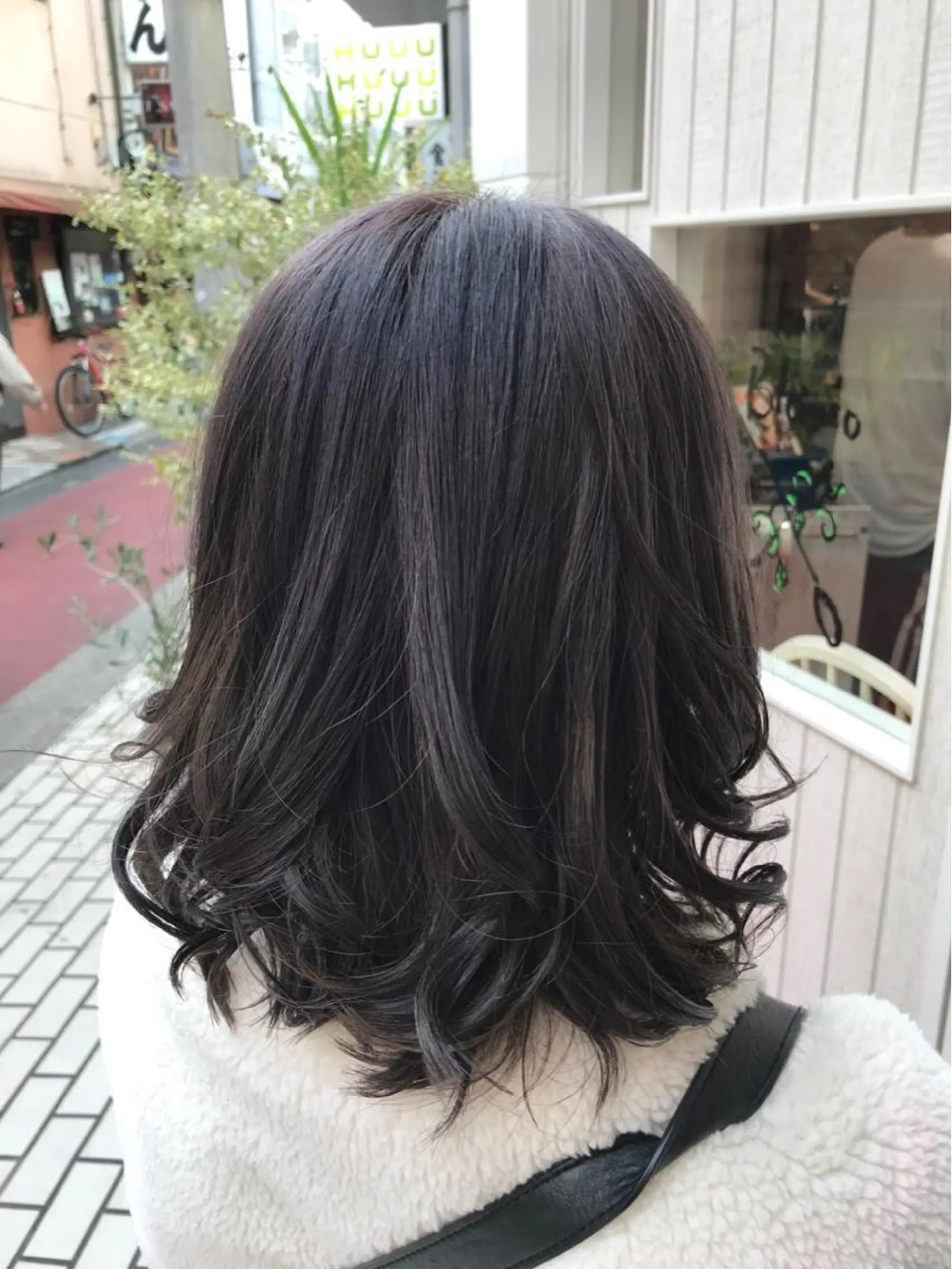 ミディアム カラー ダークグレー ダークグレージュ グレージュ 💈Blanco💈 カラー&ケア🌈のヘアスタイル