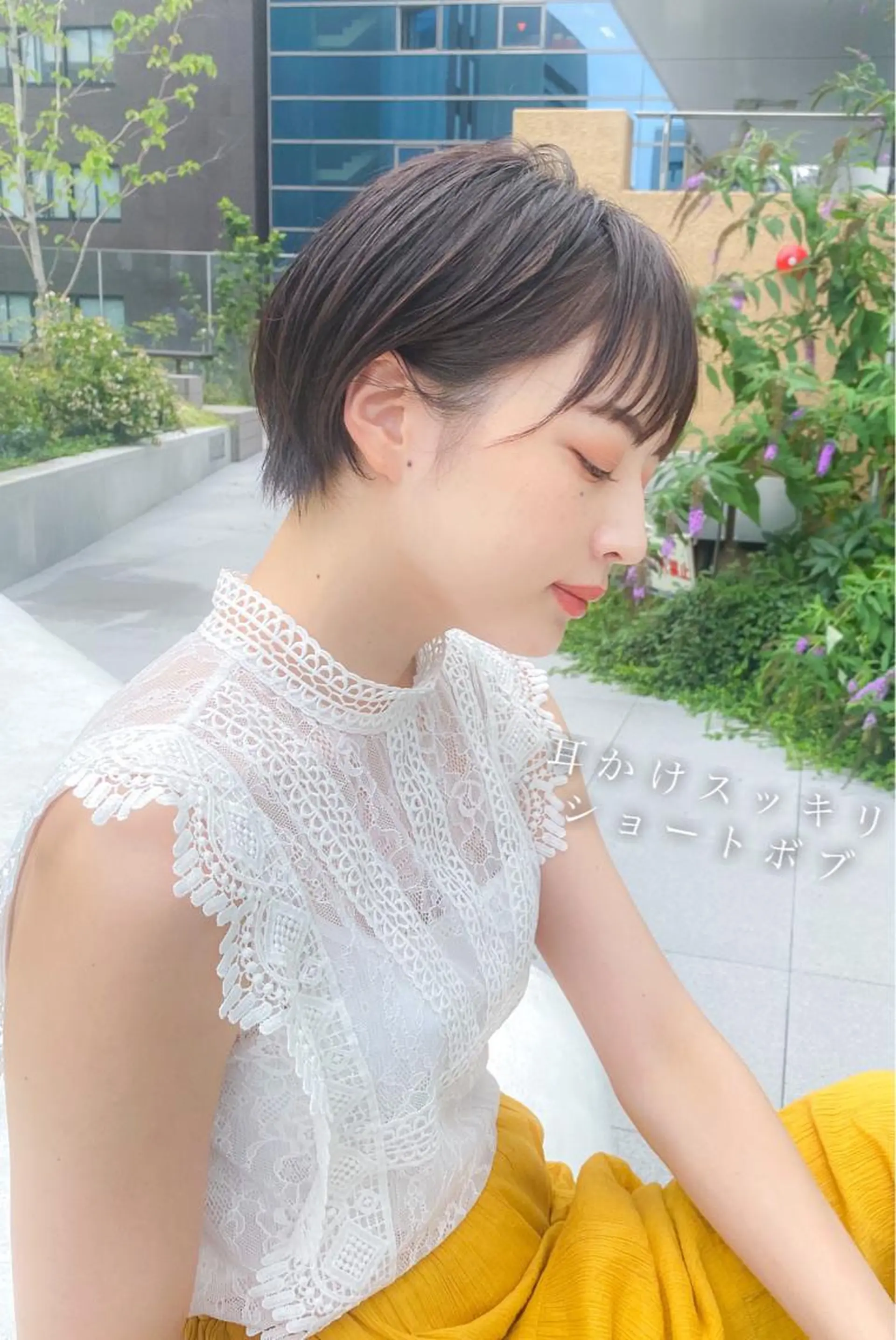ショート カラー ウルフレイヤー&ボブ ✨透明感ベージュ中野のヘアスタイル