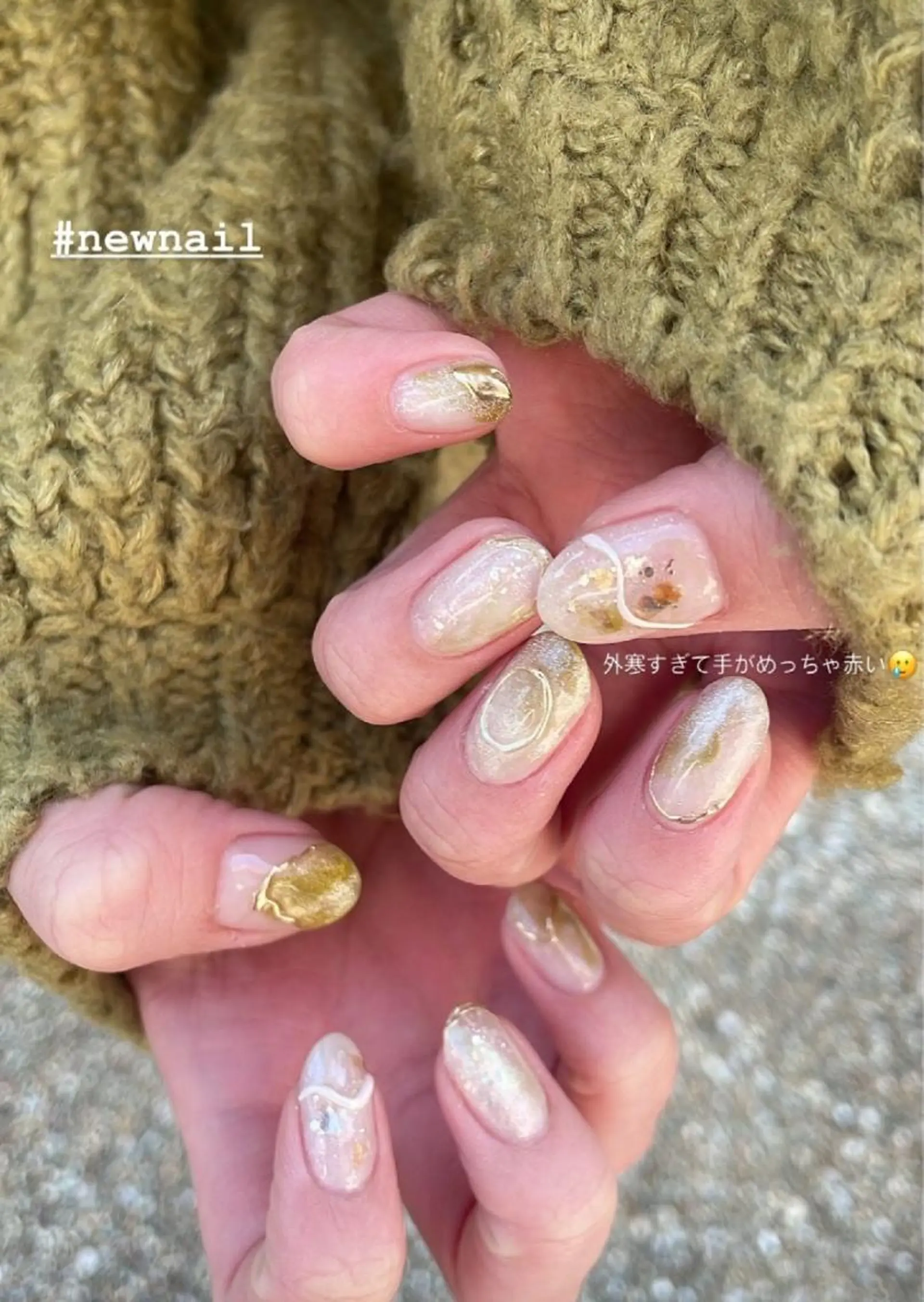 ネイル 持ち込み ラヴィアン ローズのネイルデザイン