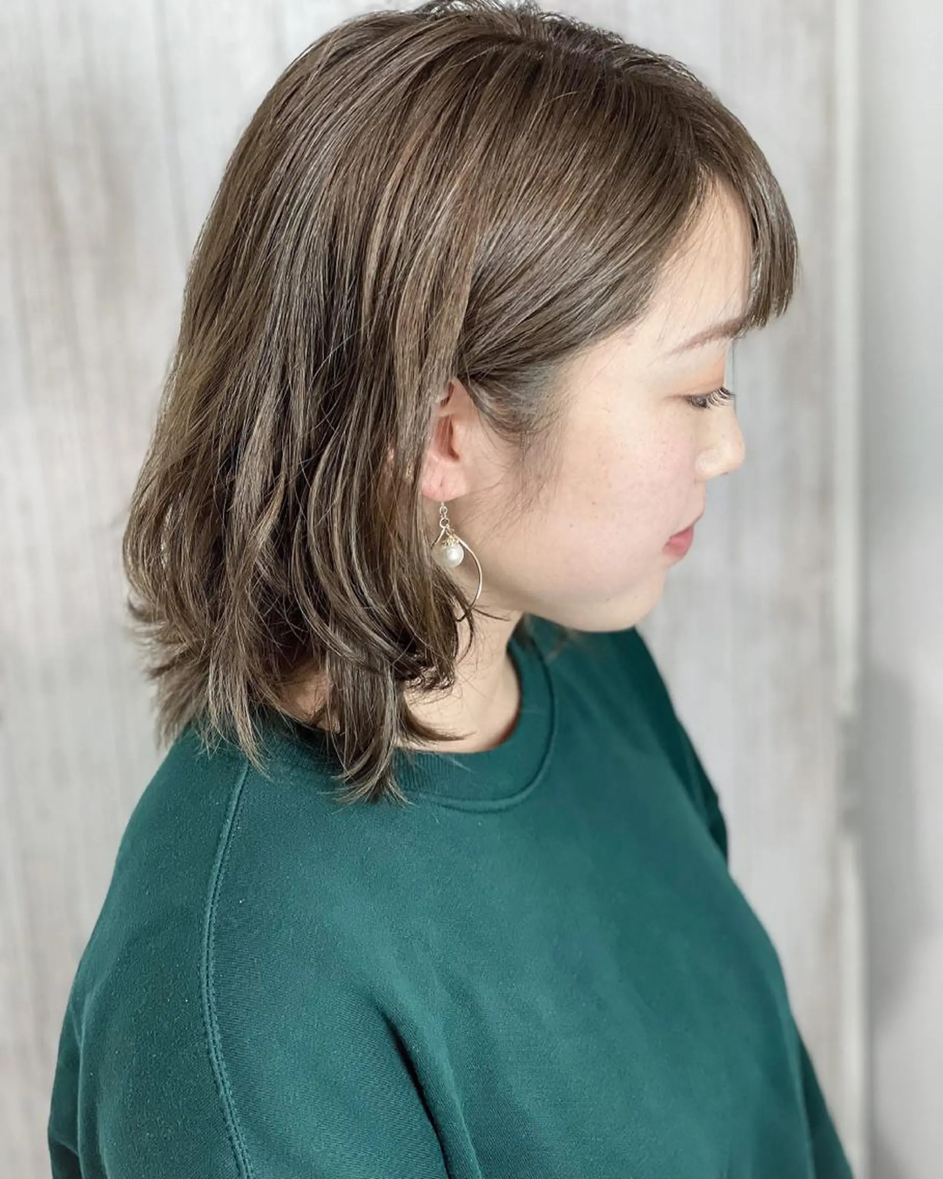 ミディアム カット ヘアカラー トリートメント 石沢 知康のヘアスタイル