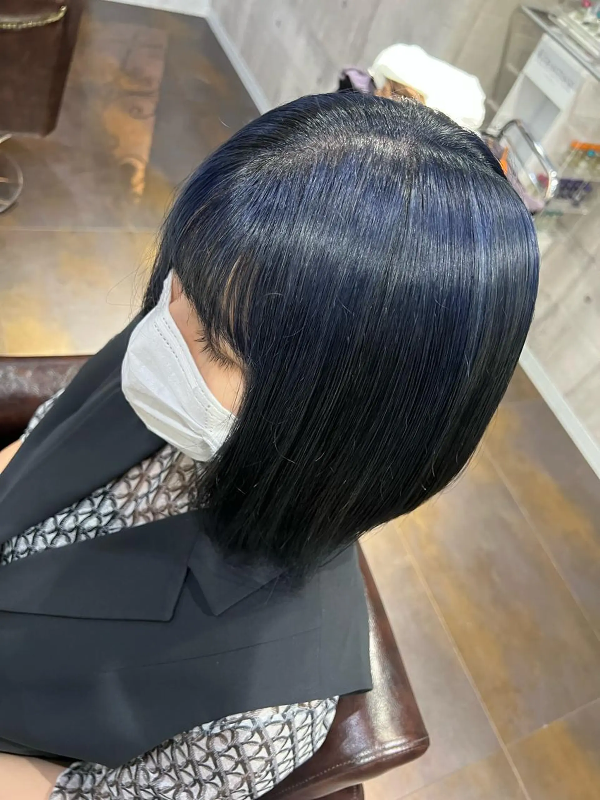 ミディアム シールエクステ ミディアムパーマ ボブ エクステ ハイライト ミルクティーハイトー ン💖副店長mikaのヘアスタイル