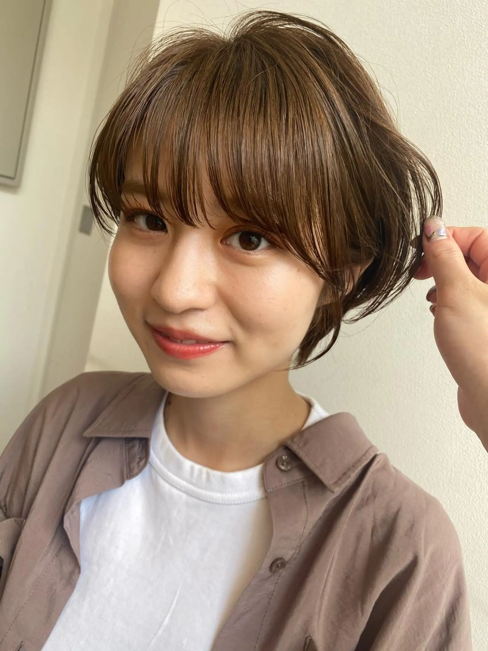 ショート カラー パーマ ヘアアレンジ Riposo.所属・✨似合わせカラー✨ 奈須晴香のヘアスタイル