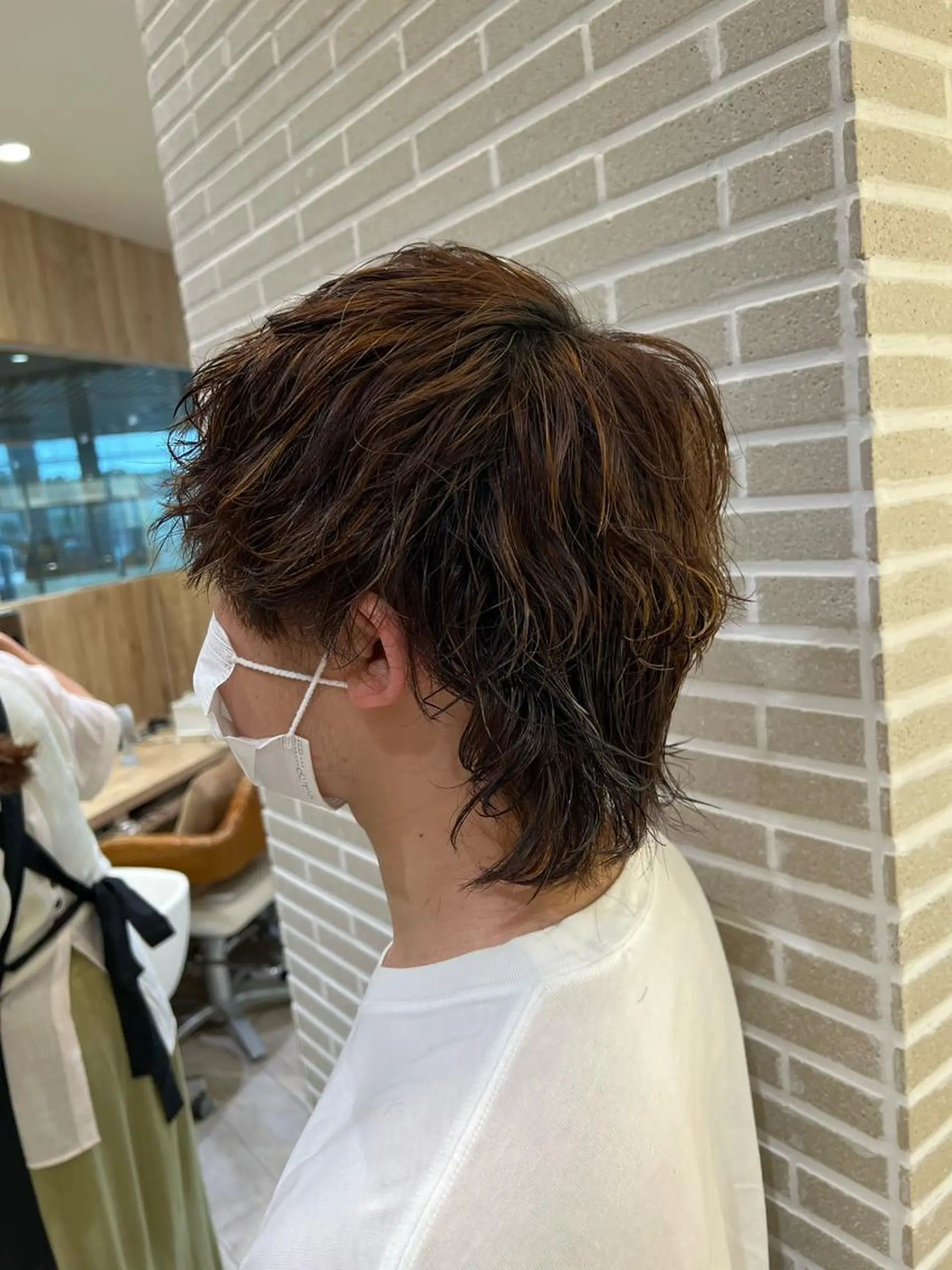 パーマ メンズ メンズパーマ メンズウルフカット ウルフカット 赤本悠斗波巻きパーマ メンズパーマのヘアスタイル