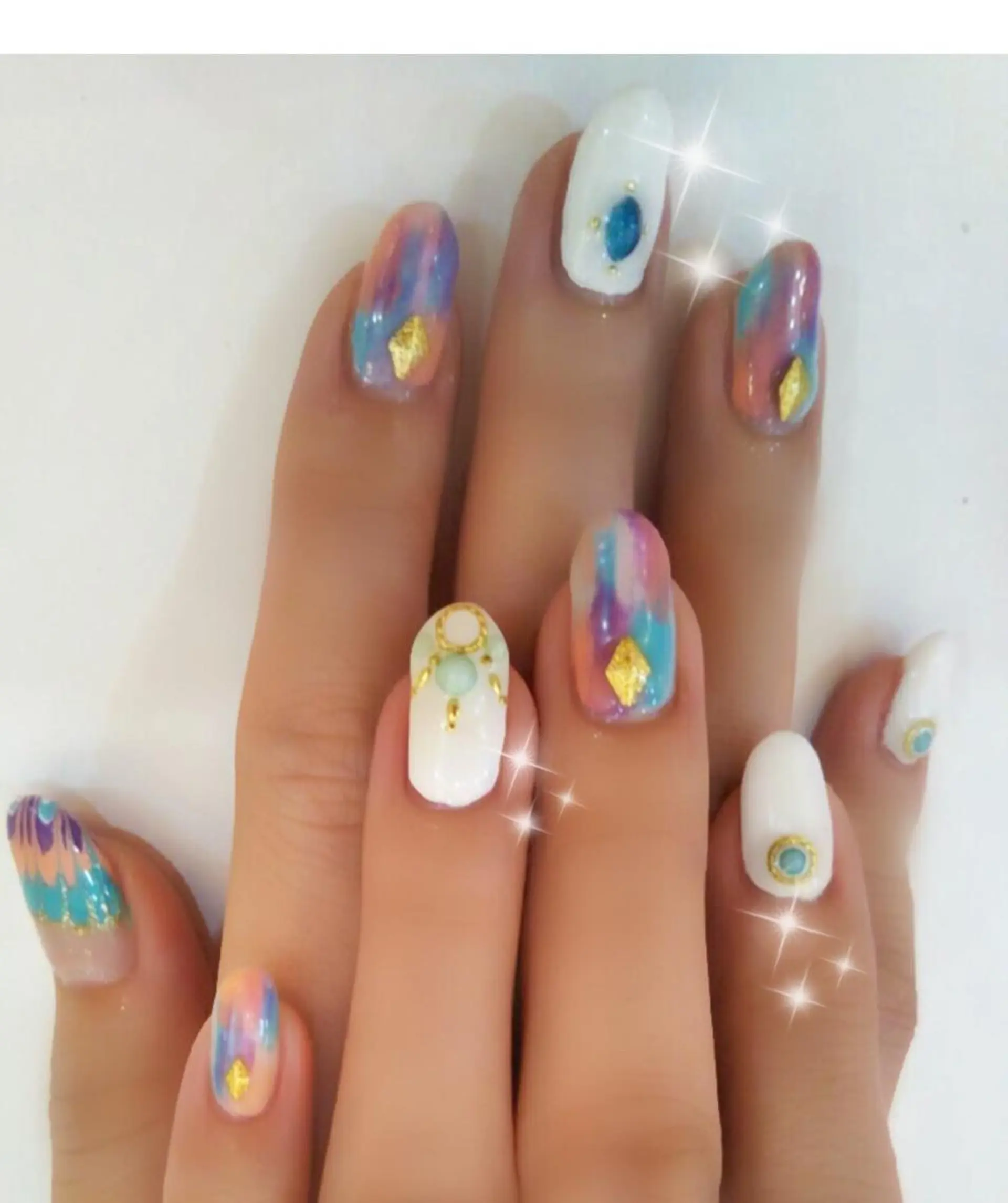 ロング カラー パーマ ヘアアレンジ メンズ キッズ ネイル マツエク・マツパ 学生（メンズ向け） 付け放題 学生 アートネイル フットネイル NAILSGOGO shibuyaのネイルデザイン