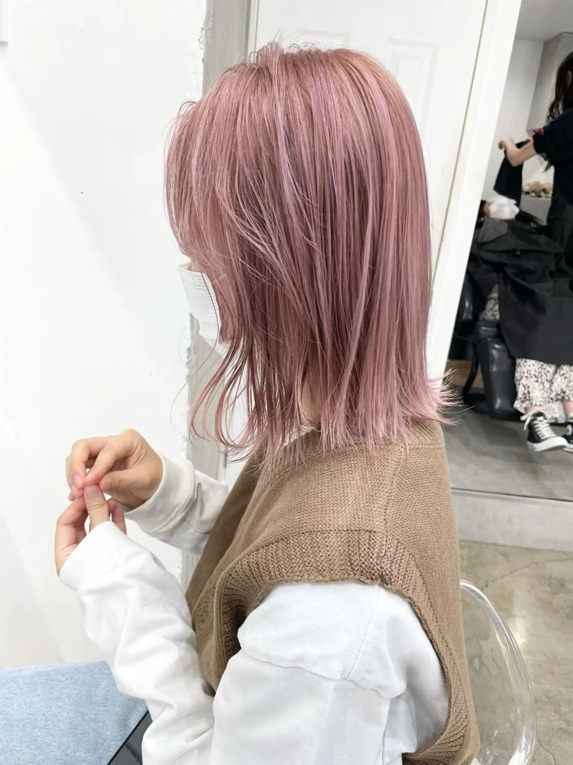 ミディアム ヘアカラー トリートメント ヘアセット ニュアンスハイトーン 🌙サイダサキのヘアスタイル