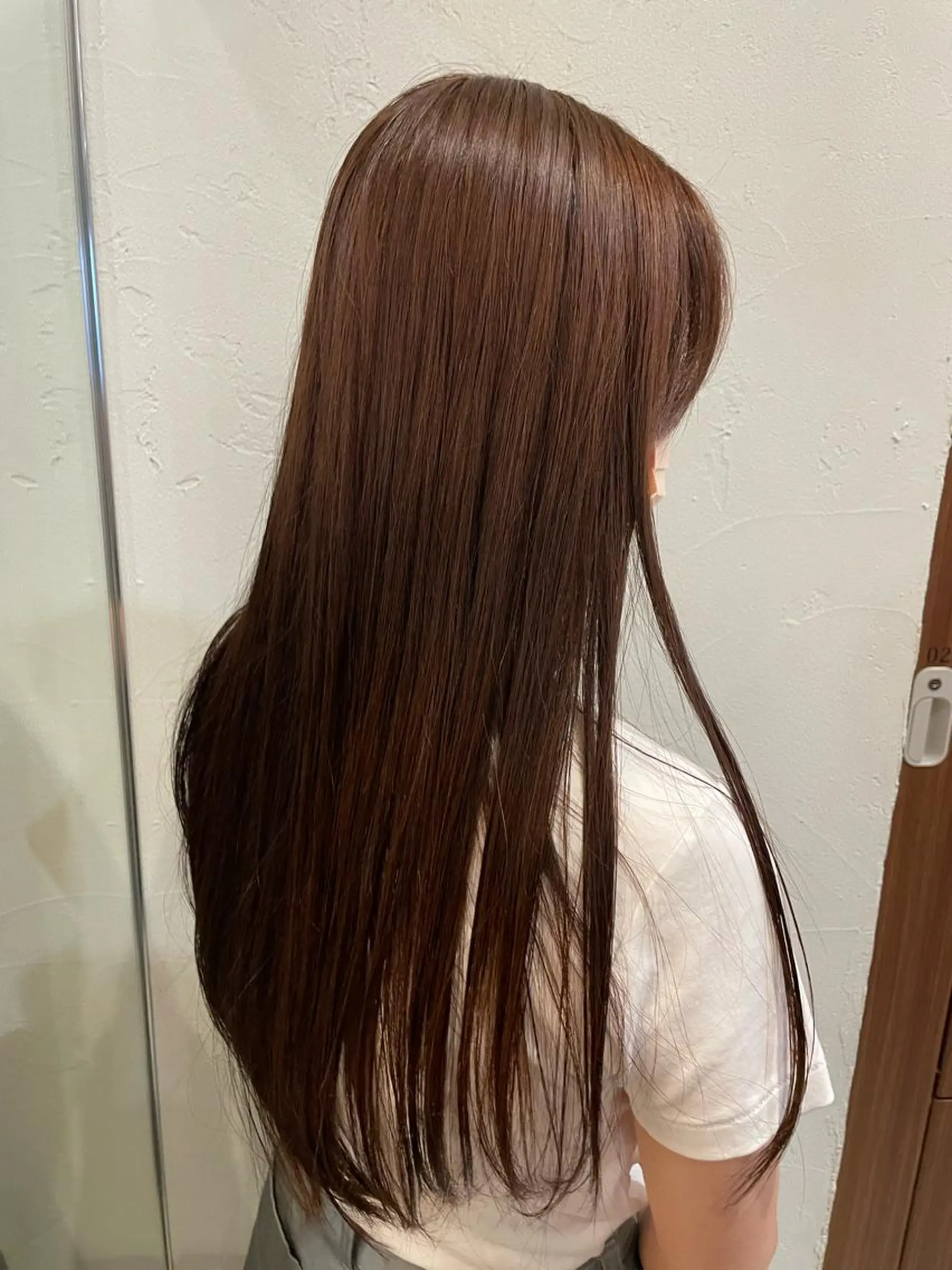 ロング カラー ブリーチ ダブルカラー ブリーチなしカラー 髪質改善 トリートメント 脇野 茉優のヘアスタイル