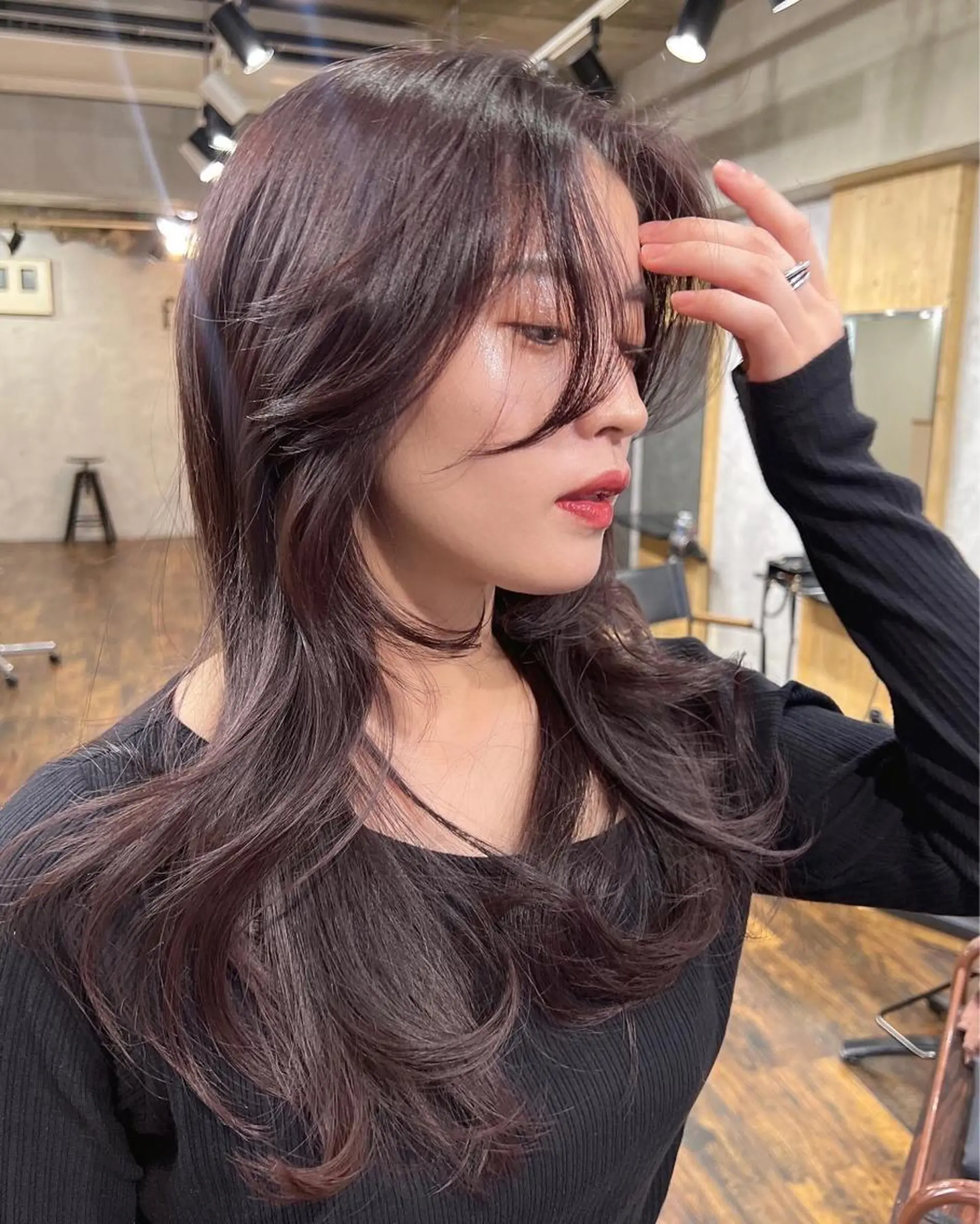 セミロング カラー ヘアアレンジ foi. フォワ所属・🇰🇷韓国トレンド ヘア🇰🇷高田のヘアスタイル