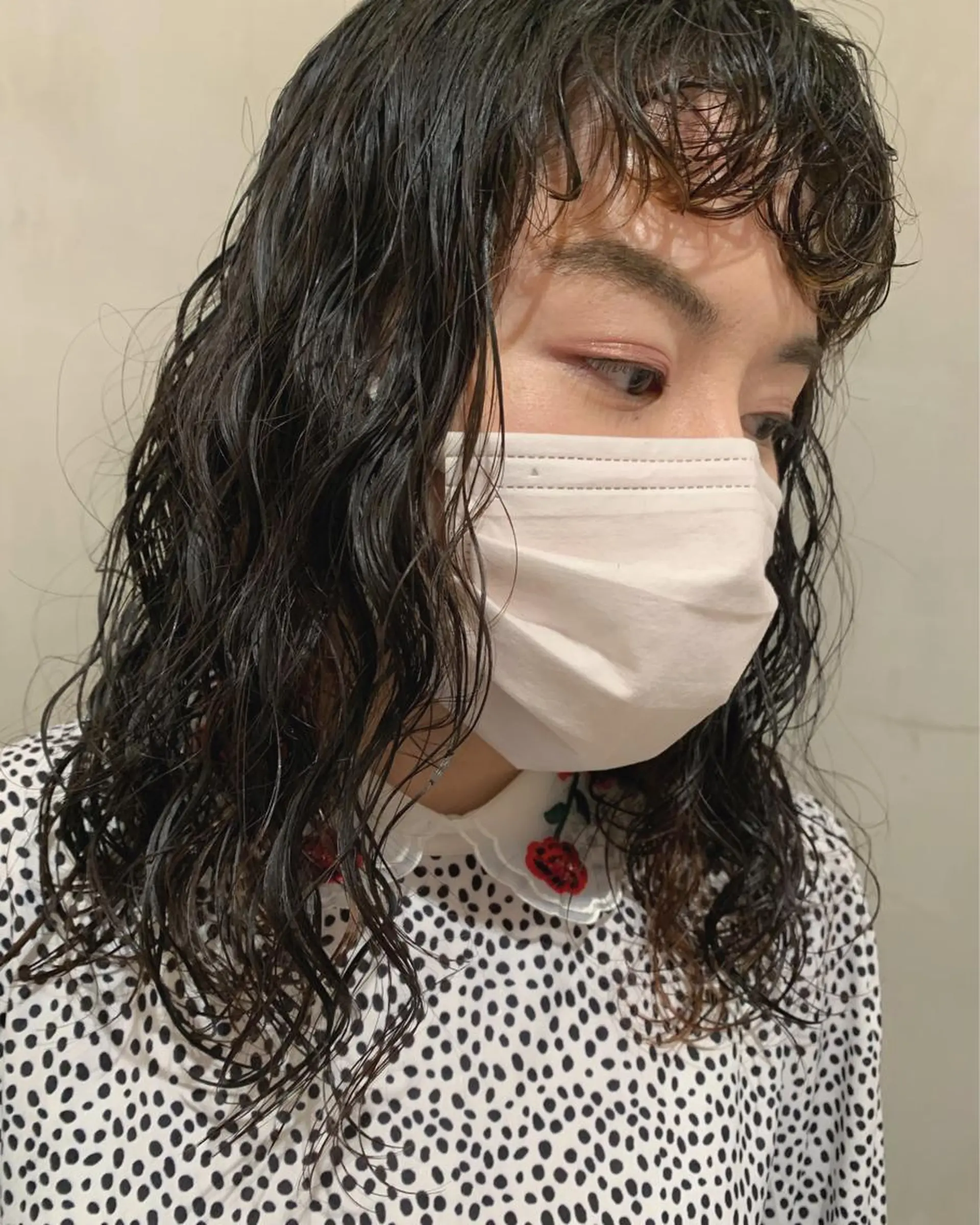 ミディアム パーマ カット パーマ トリートメント 優 作のヘアスタイル