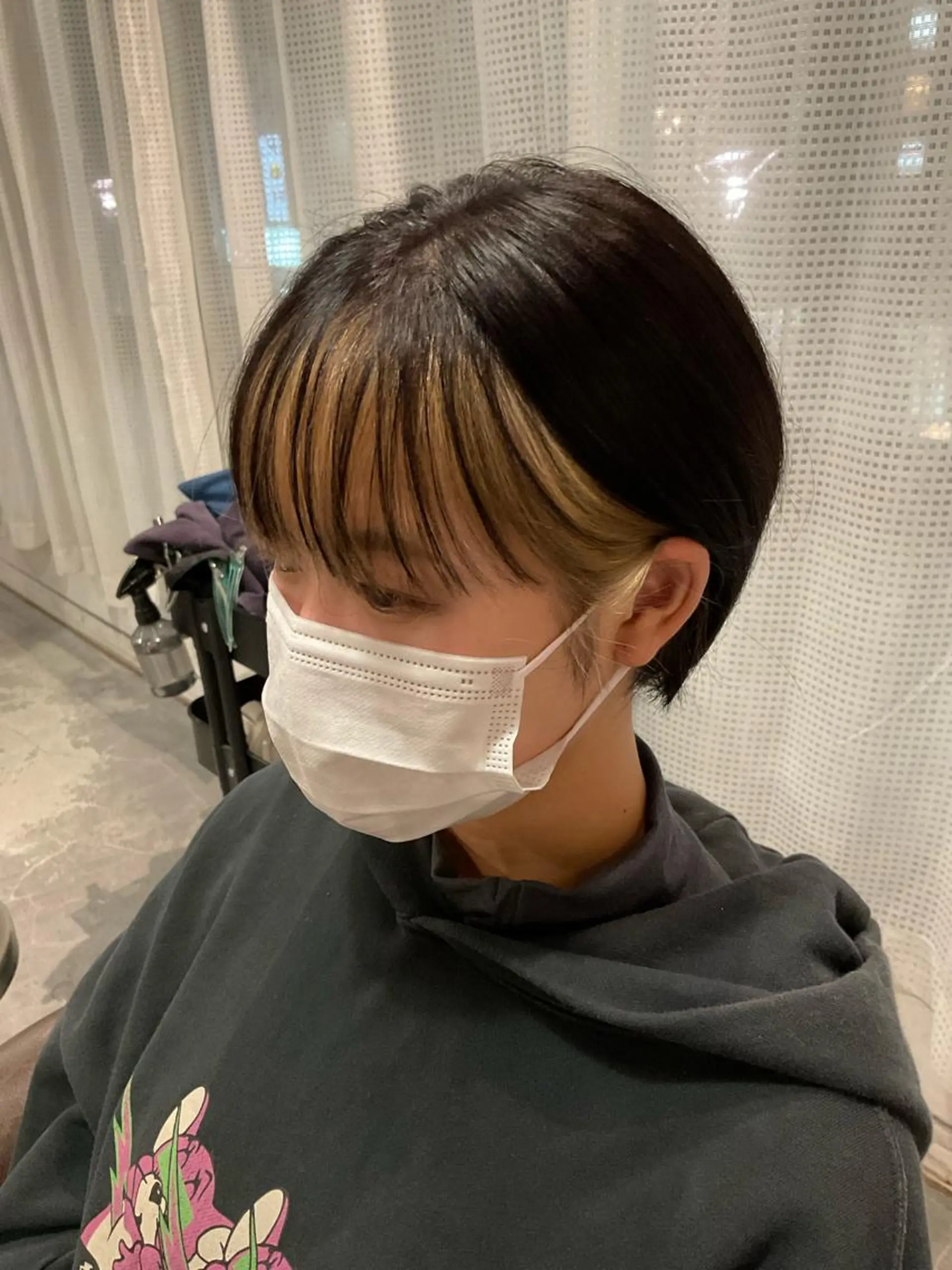 ショート カラー ミストバング ブリーチ ケアブリーチ  フェイスフレーミング ヘアカラー sweetroom茅ヶ崎南口店所属・∮フェードスタイル∮ 加藤嘉陛のヘアスタイル