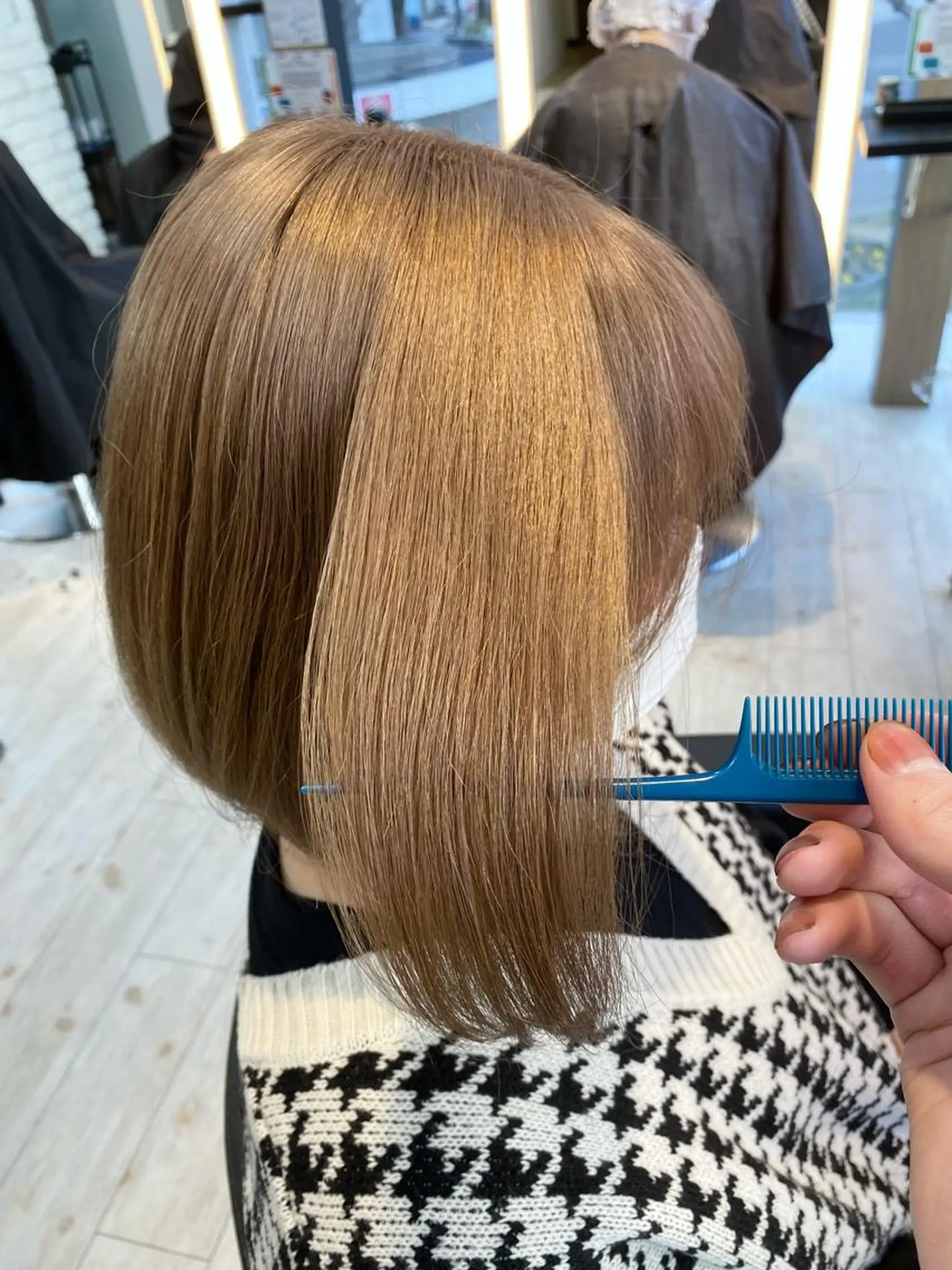 ミディアム カラー グレージュ ミルクティーグレージュ ヘアカラー トリートメント 鈴木直之/ボブパーマ /ボブのヘアスタイル