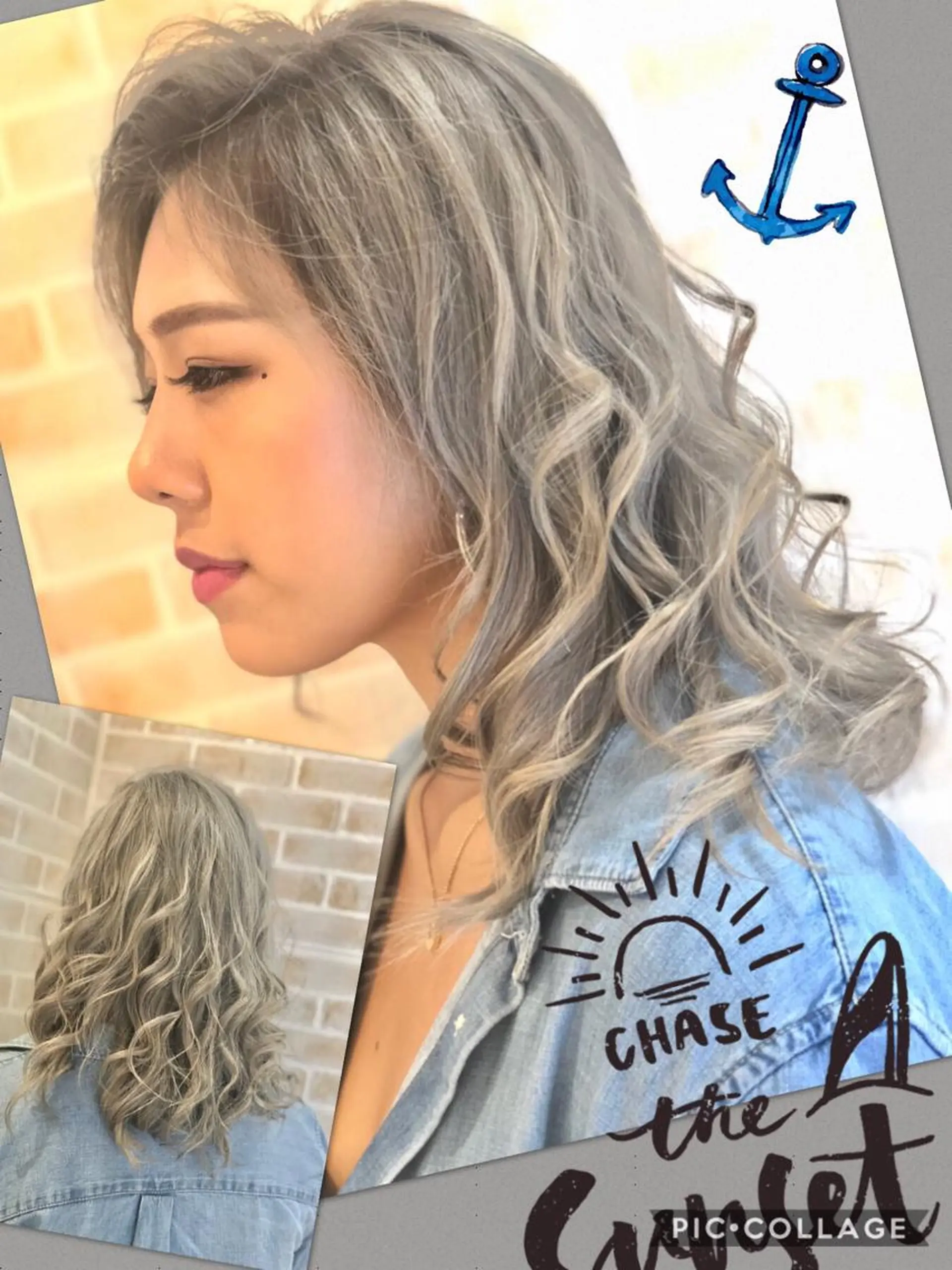 ミディアム カラー ブリーチ ケアブリーチ 透明感カラー グレージュ ハイライトカラー カット ヘアカラー ヘアセット 永島 桜のヘアスタイル