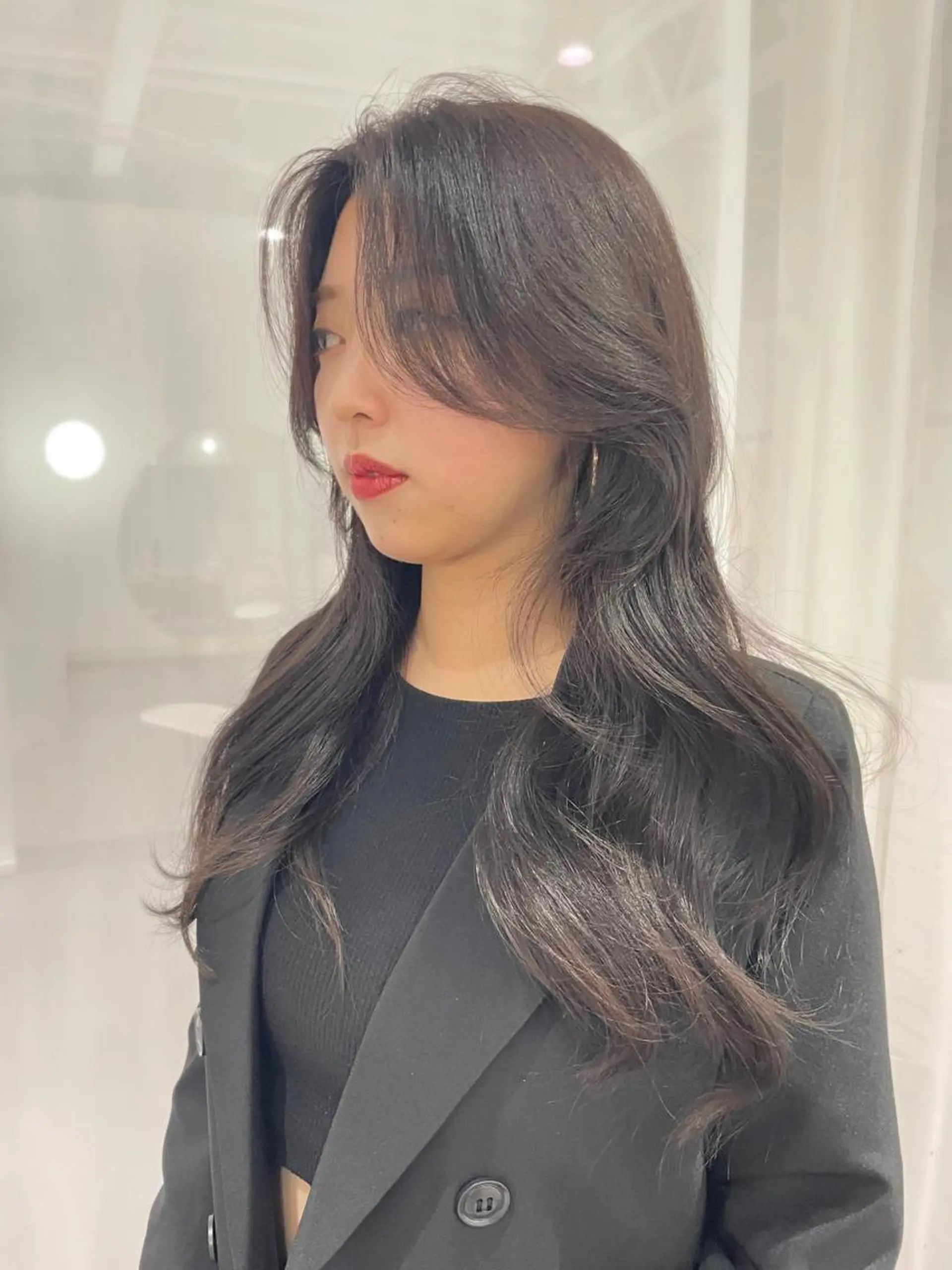 ロング ヨシンモリ 韓国風ヘア カット ヘアカラー トリートメント 韓国/レイヤー NOISM天王寺のヘアスタイル