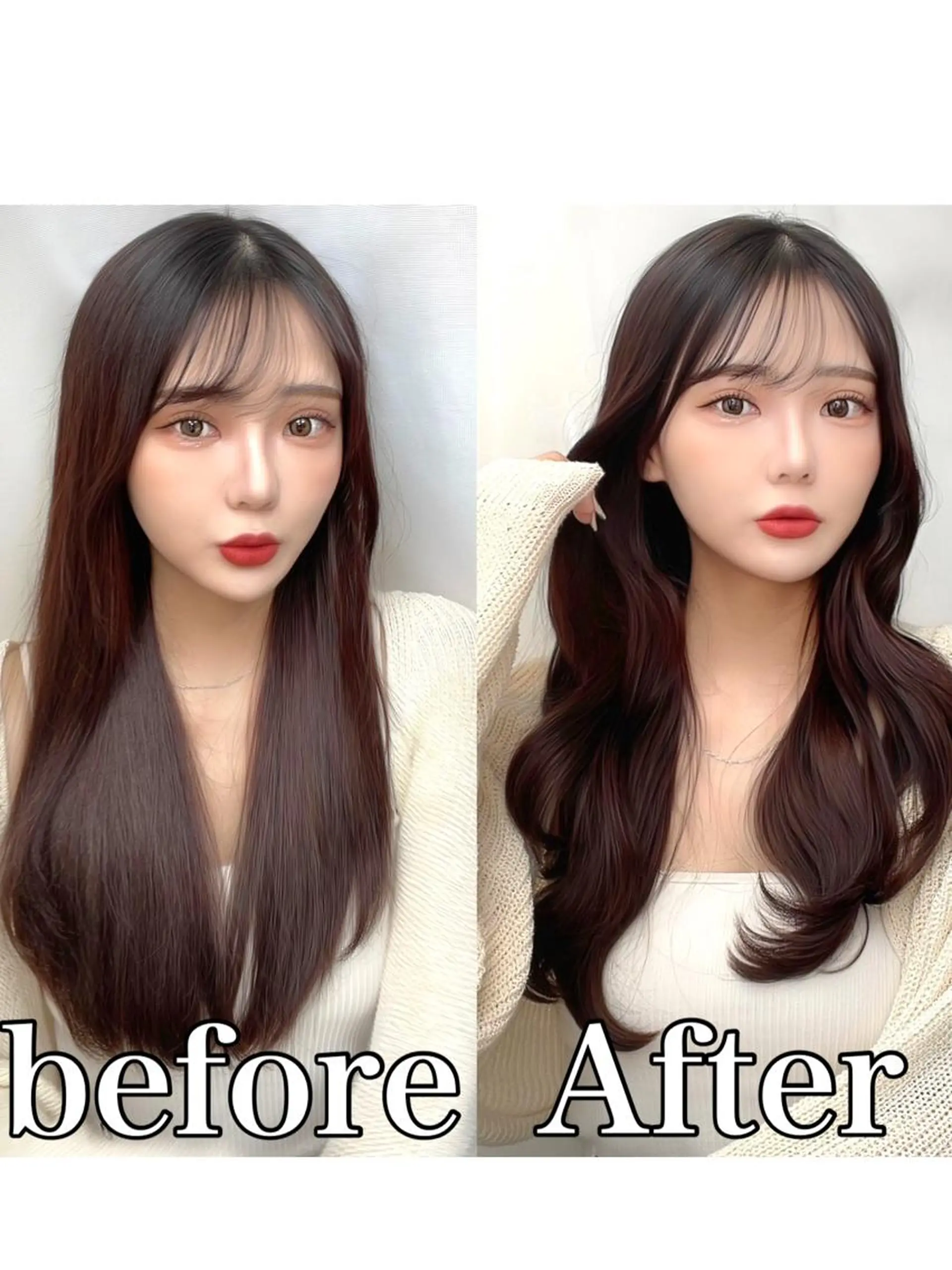 セミロング カラー 顔周り特化/韓国ヘア /レイヤー/吉野幸大のヘアスタイル