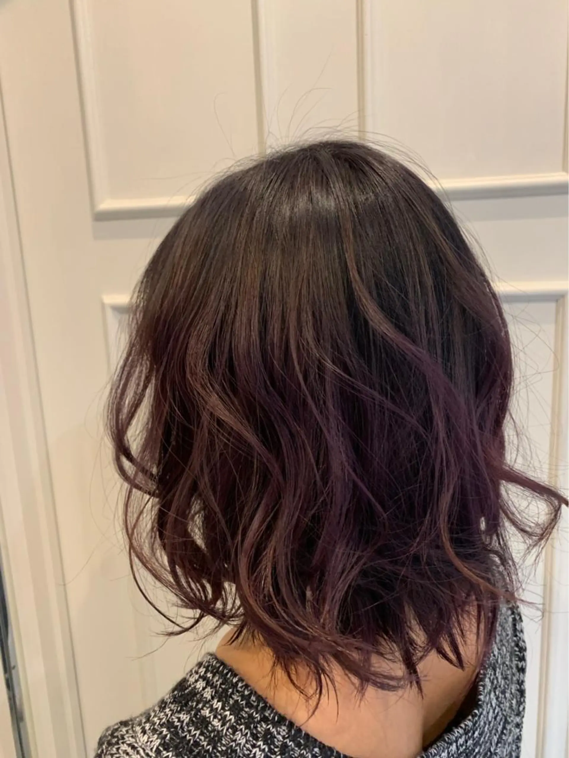 ミディアム カラー グラデーションカラー ピンクカラー ピンクパープル パープルカラー 💈Blanco💈 カラー&ケア🌈のヘアスタイル