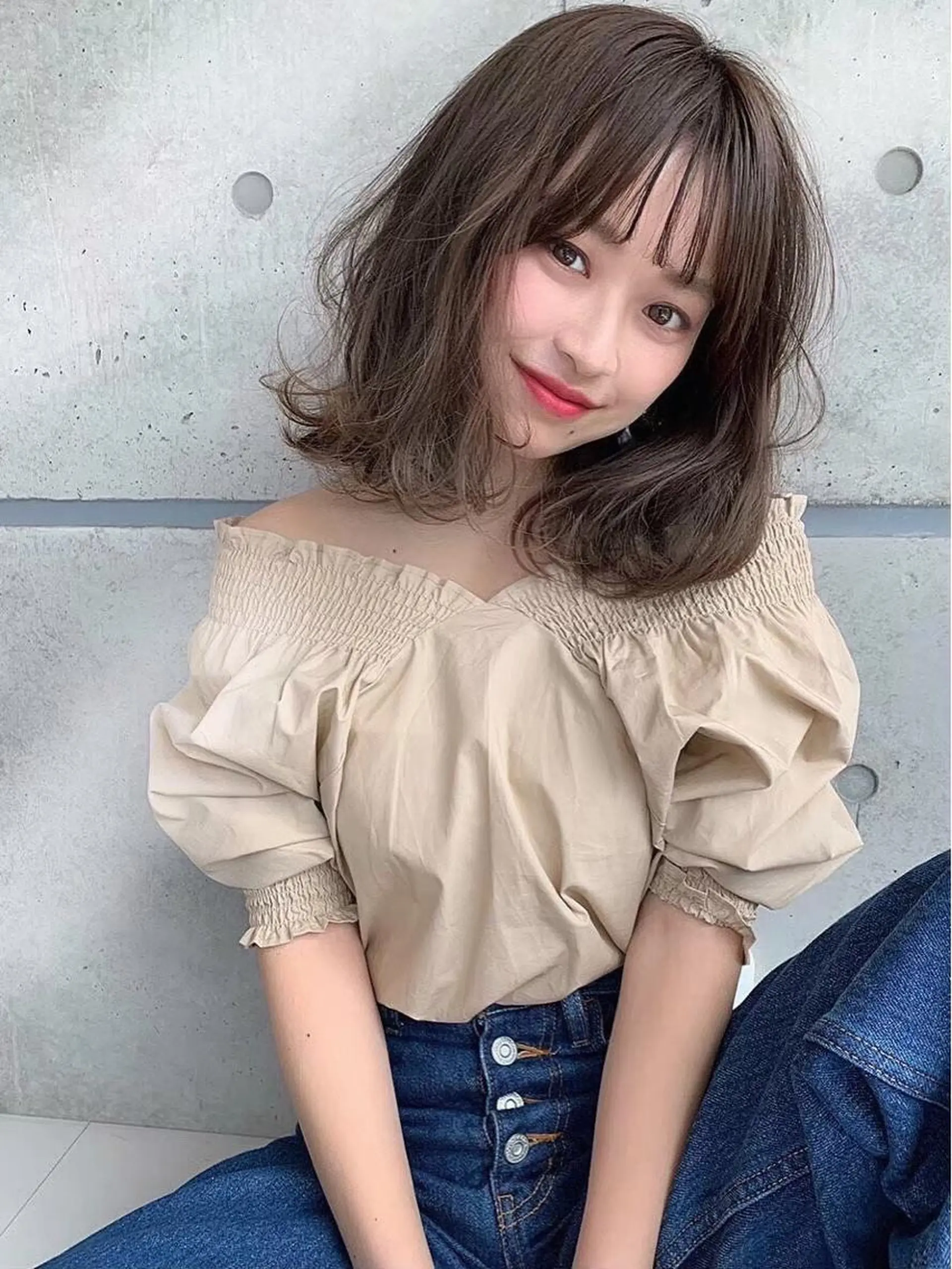 ミディアム カット ヘアカラー トリートメント 💗レイヤーショート ボブ艶髪/竜也💗のヘアスタイル