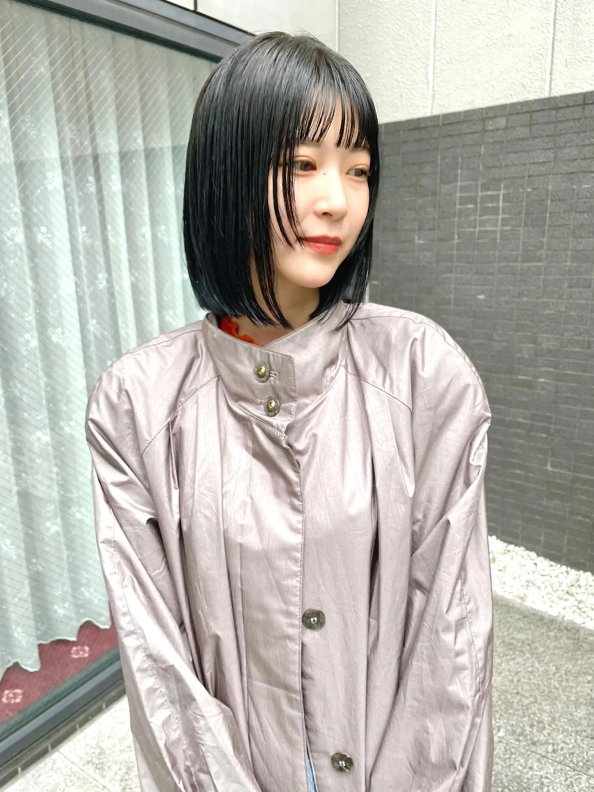 ミディアム カラー パーマ ヘアアレンジ メンズ キッズ ネイル マツエク・マツパ ネイビーカラー ネイビー tatsumi/ボブ ウルフ/レイヤーのヘアスタイル