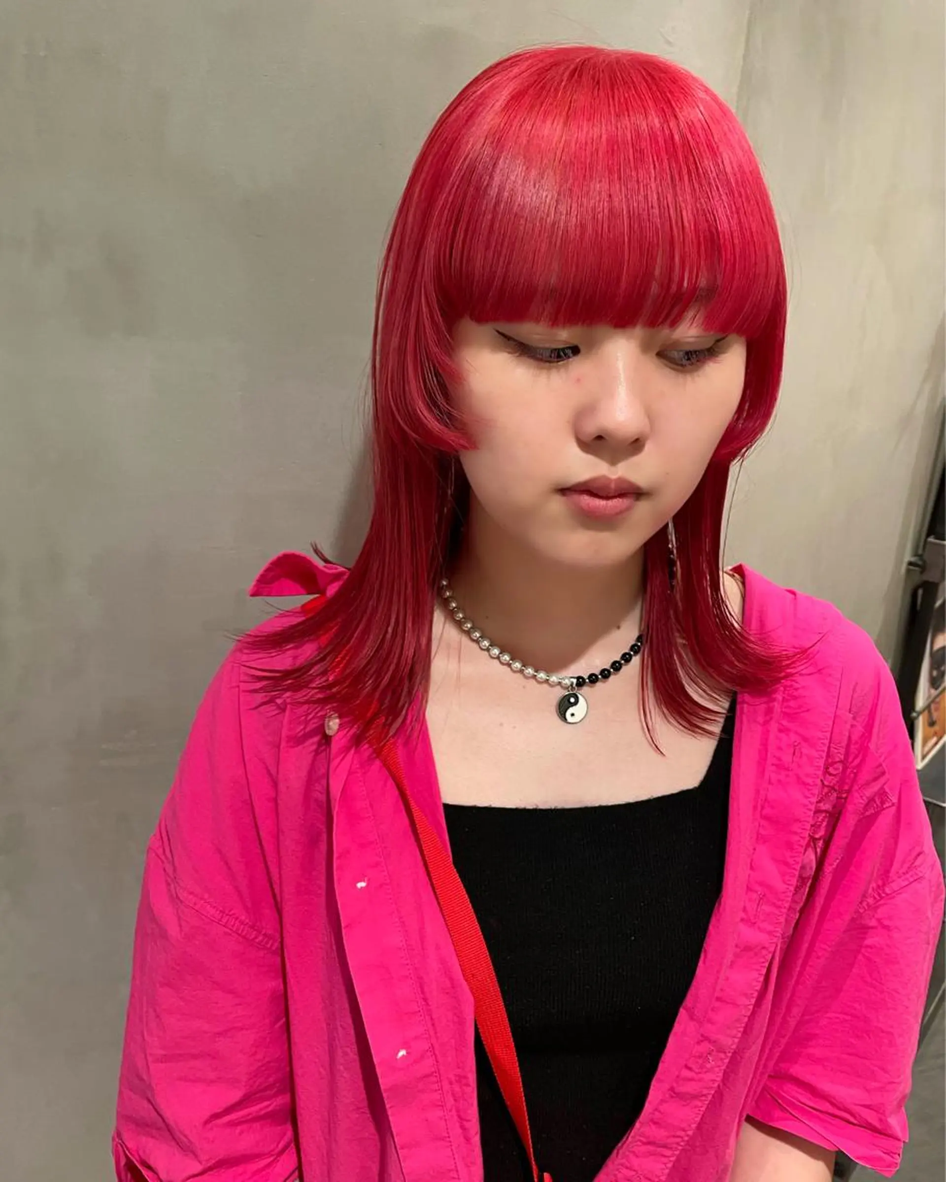ミディアム カラー ヘアカラー トリートメント 優 作のヘアスタイル