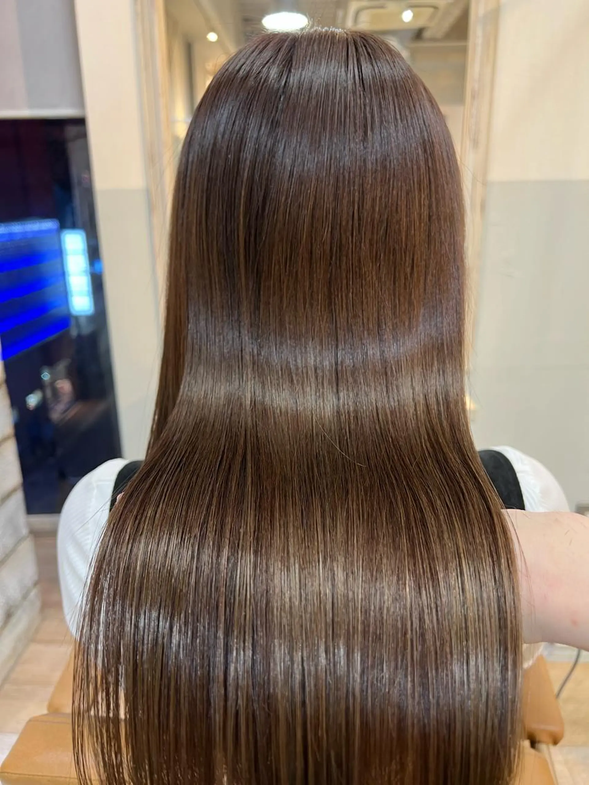 ロング カラー 髪質改善 ヘアカラー トリートメント 韓国🇰🇷レイヤー おくれ毛/顔まわりのヘアスタイル