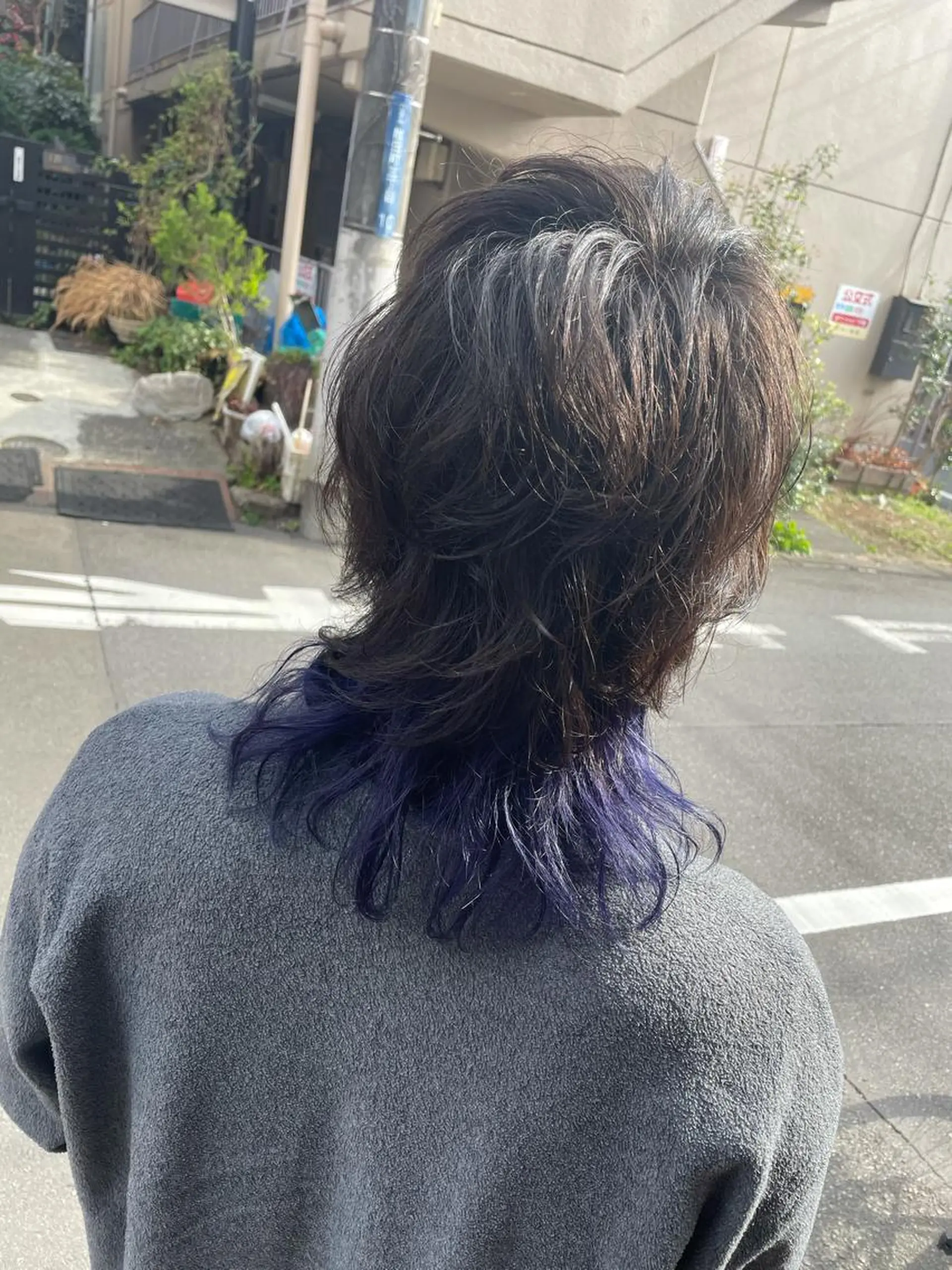 ミディアム カラー ネイビーカラー ウルフカット AN'TIA小作所属・AN'TIA小作代表 ⭐︎kazuma⭐︎のヘアスタイル
