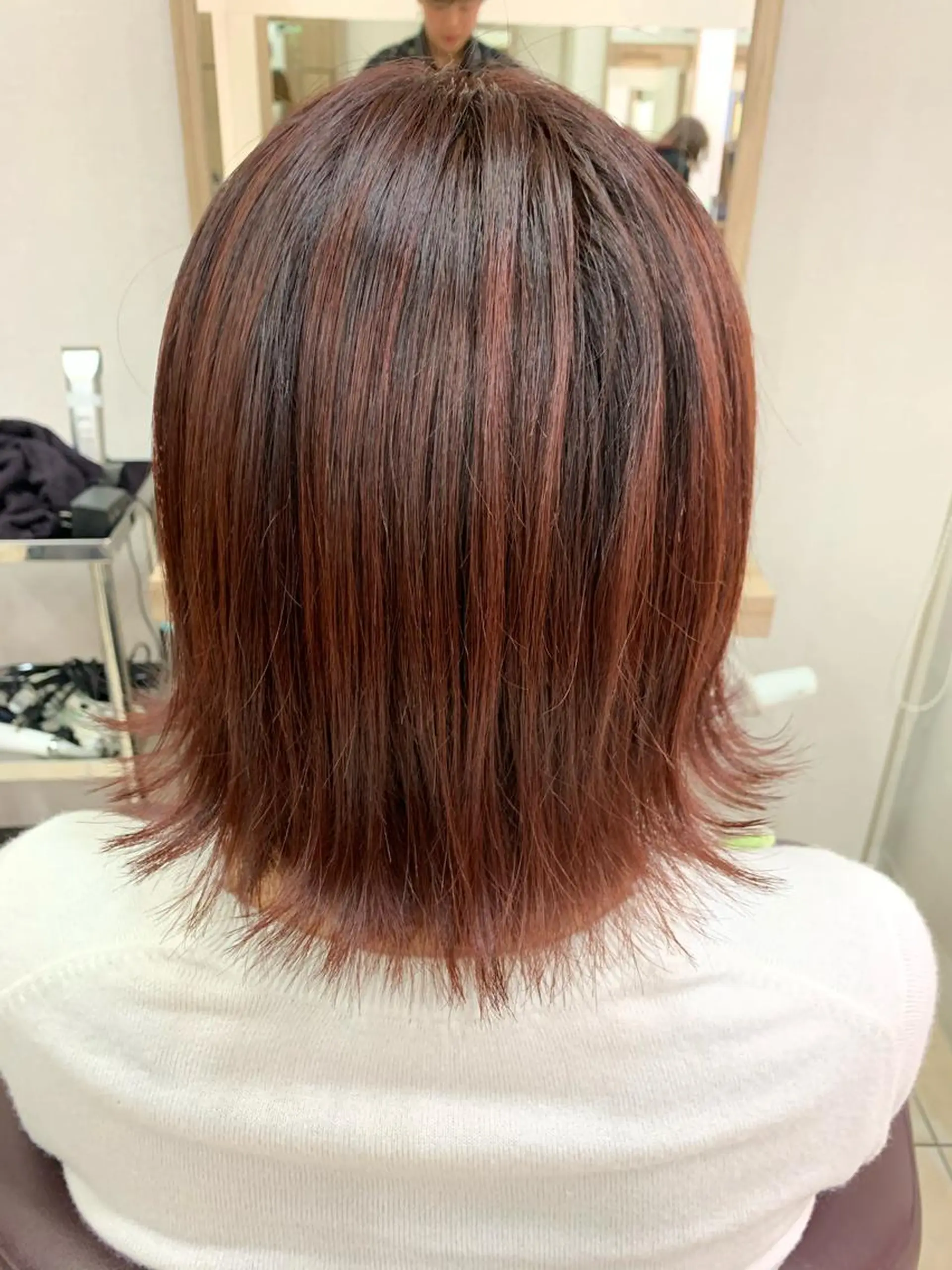 ミディアム ヘアカラー 韓国ヘア/レイヤー 🇰🇷/艶髪/長橋のヘアスタイル