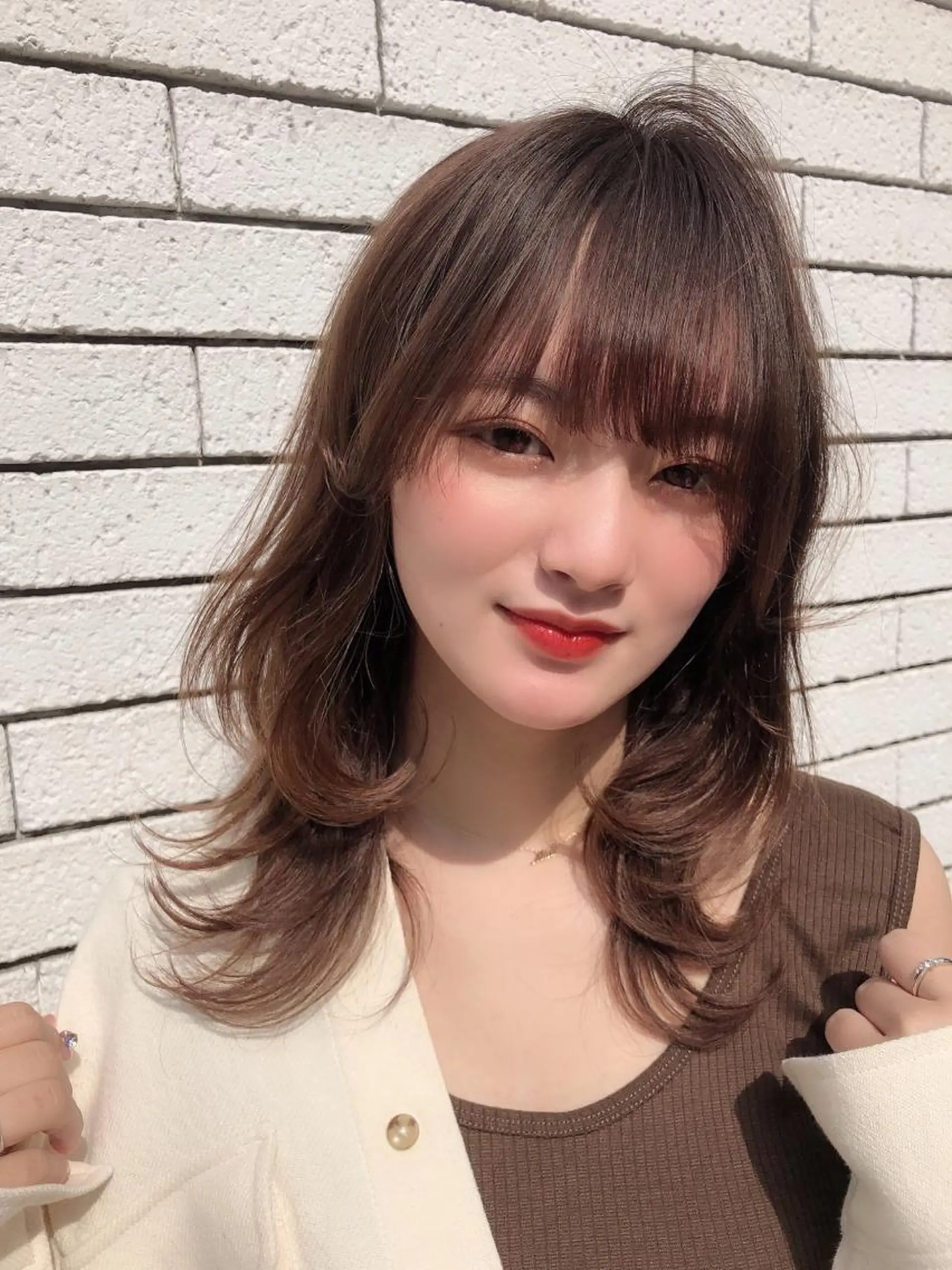 ミディアム カラー 似合わせカット トリートメント カット トリートメント 縮毛矯正/ 髪質改善/浅見拓哉のヘアスタイル