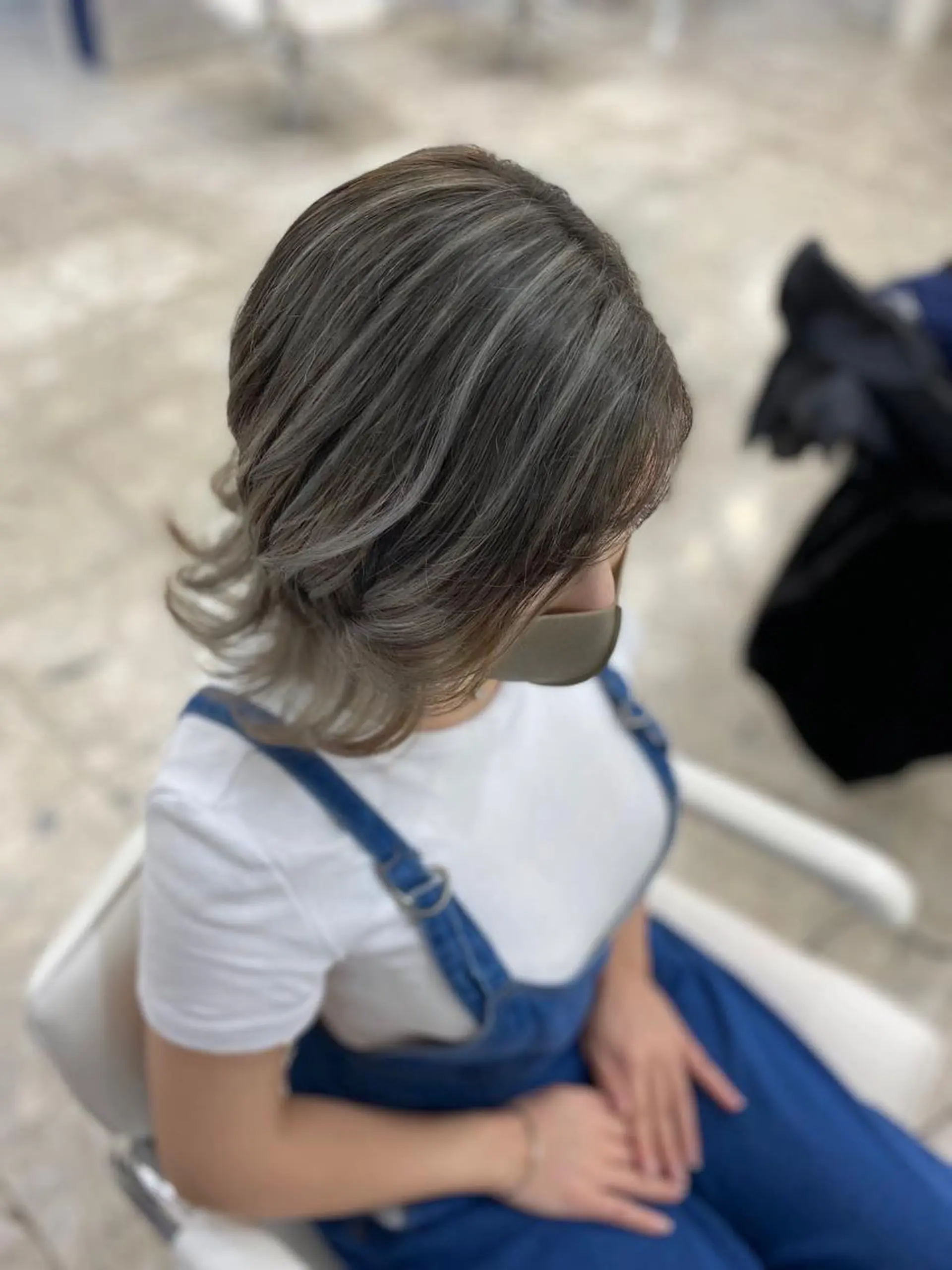 ミディアム カラー ヘアアレンジ バレイヤージュ レイヤーカット 🧸縮毛矯正特化 金澤 彩香🎀のヘアスタイル