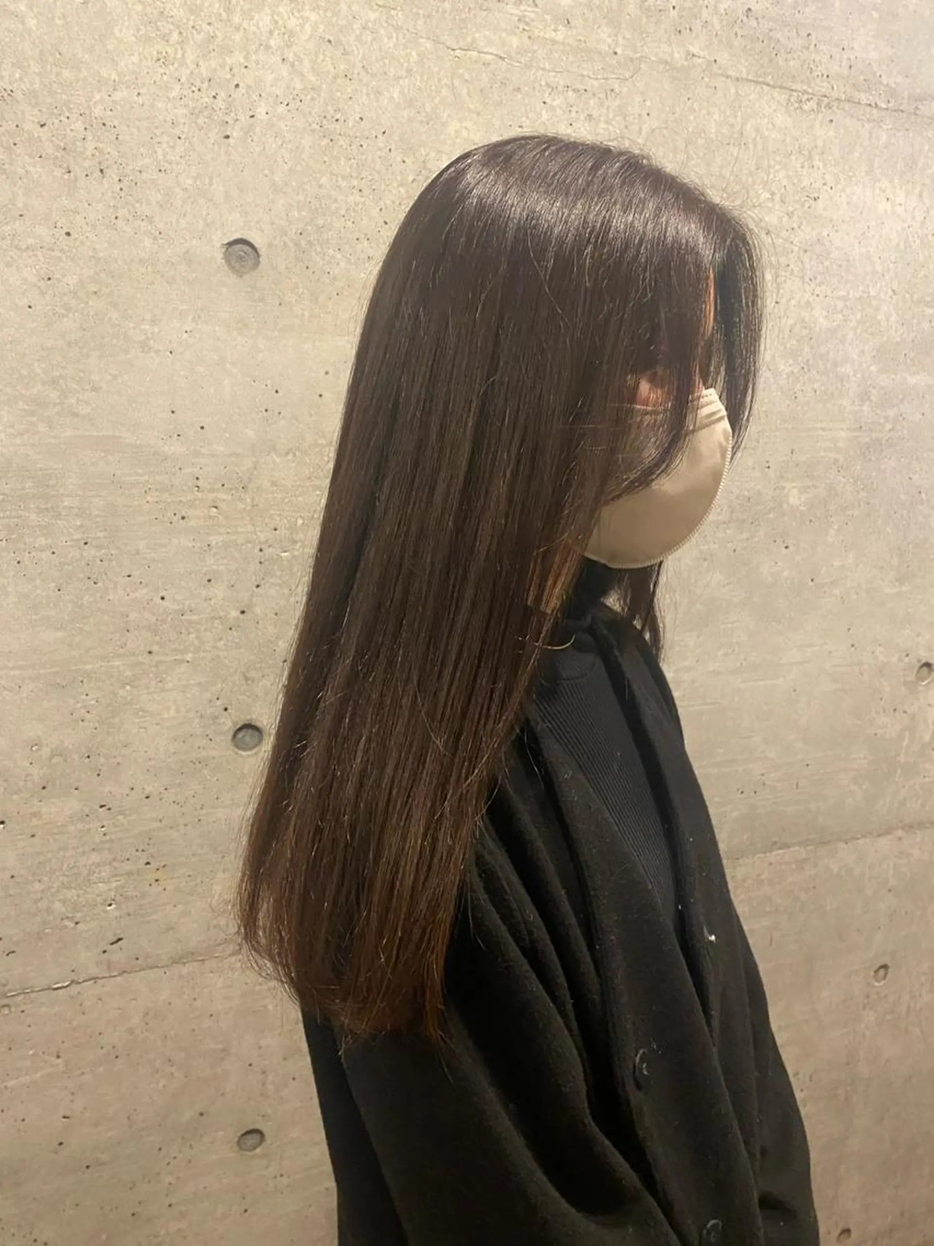 ロング カラー カット トリートメント 後藤紗英/髪質改善 /オリーブベージュのヘアスタイル